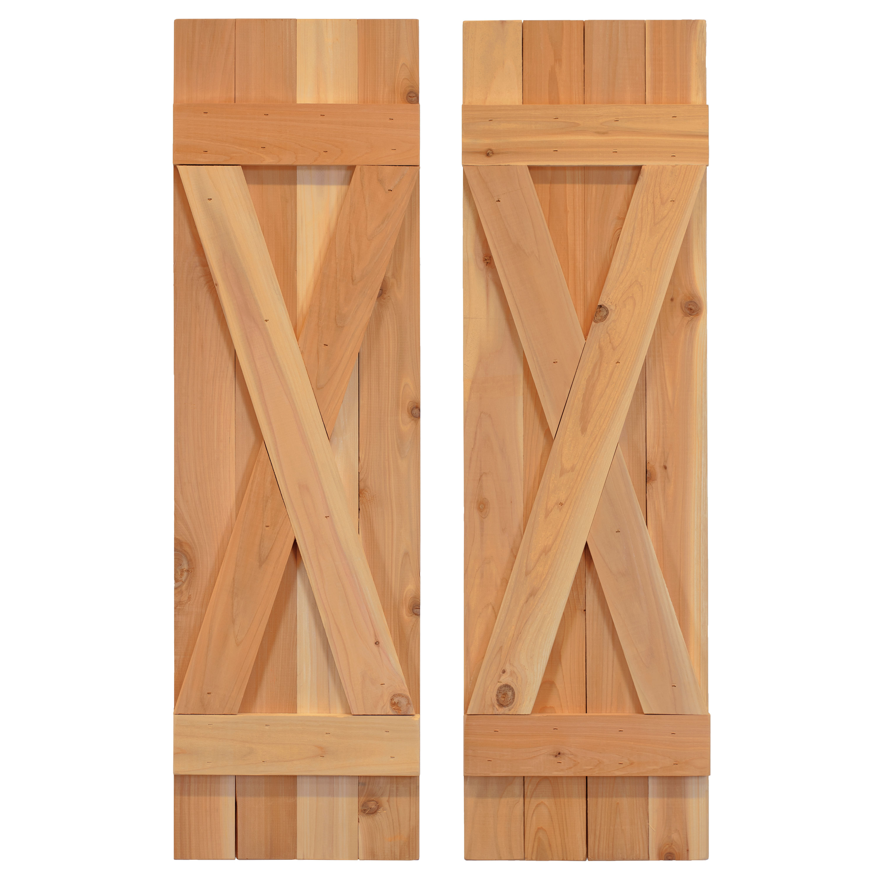 Dogberry WXBAR1472BLNDDOUB 14-in W x 72-in H Dirty blonde Board and batten Wood Exterior Shutters ( 1 -Pack )