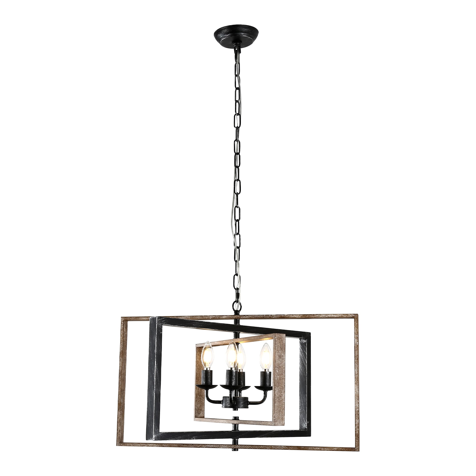 Oaks Decor BDFC4114OKEL Aspen 4 -Light Matte Black Modern/contemporary For Use in Bathrooms, Bedrooms, Dining Rooms, Foyers, Kitchens, Living Rooms Chandelier