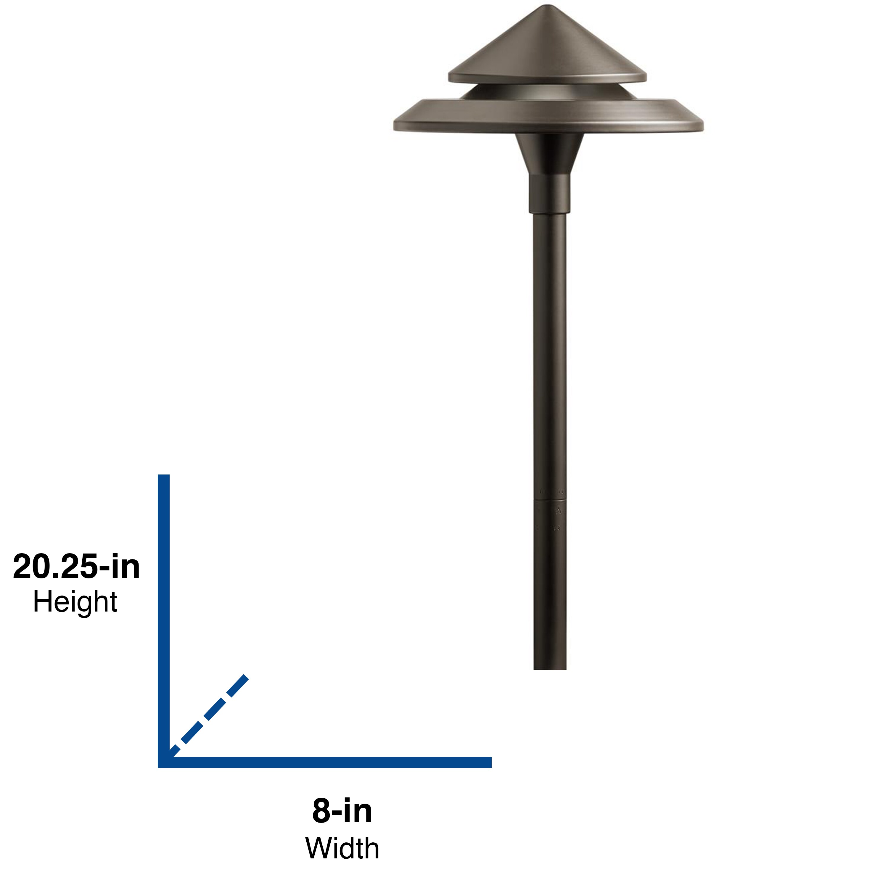 Kichler 200 Lumen 3 Watt Olde Bronze Low Voltage Hardwired LED