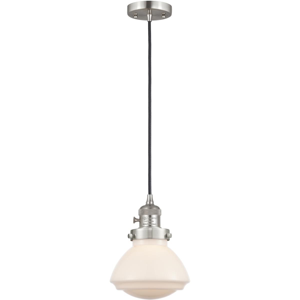 Innovations Lighting 2344617 201CSW-SN-G321-LED Franklin Restoration Olean Mini Pendant