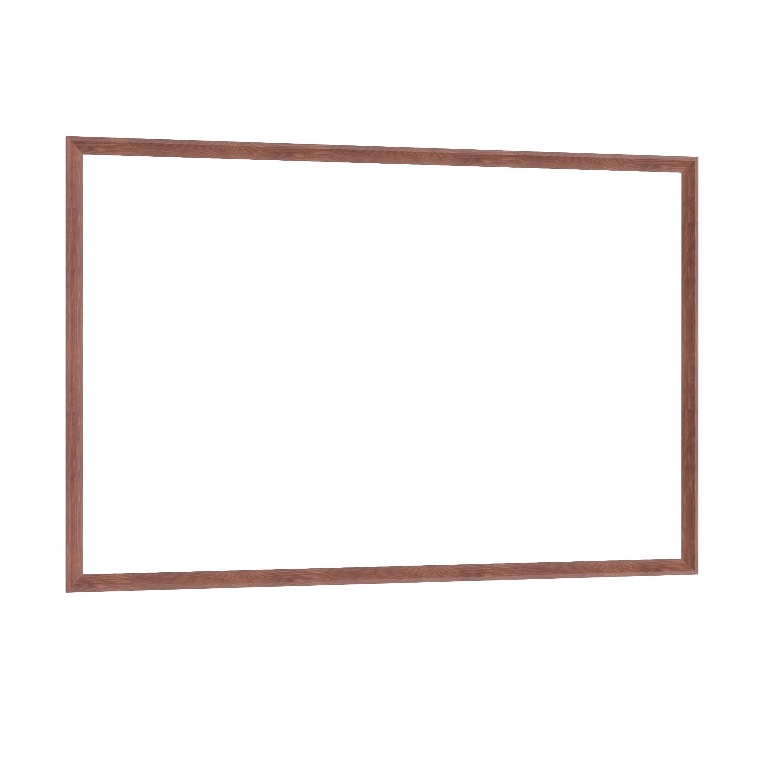 LIVACA - 60 inch x 40 inch Walnut Aluminum Frame Oversized Modern Rectangle Bathroom Mirror with ...