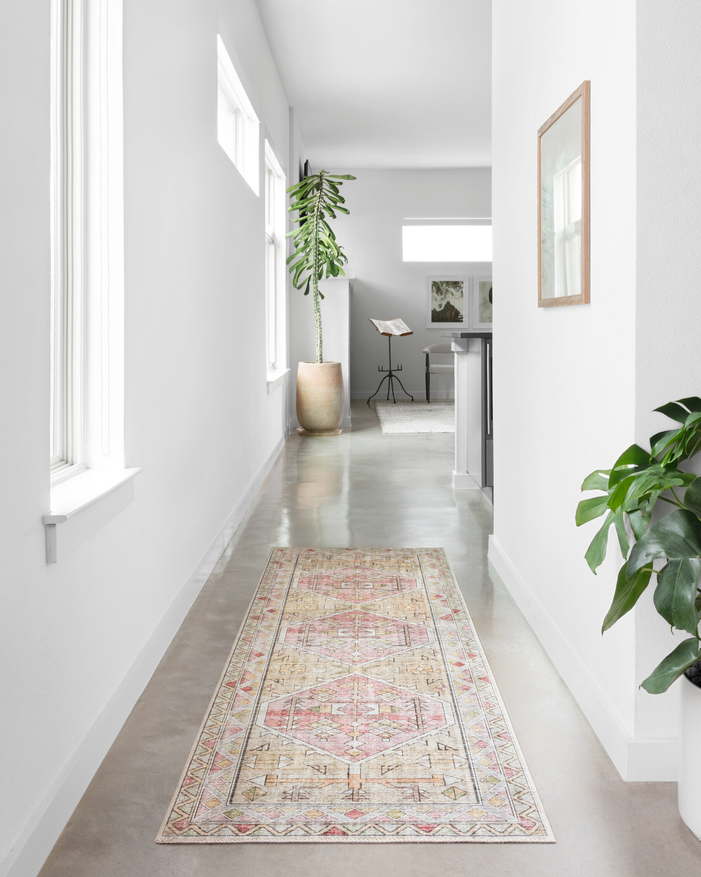 Loloi II SKYESKY-04GOBH26C0 Skye 3 x 12 (ft) Loomed Polyester Gold / Blush Rectangular Indoor Distressed/Overdyed Oriental Area rug