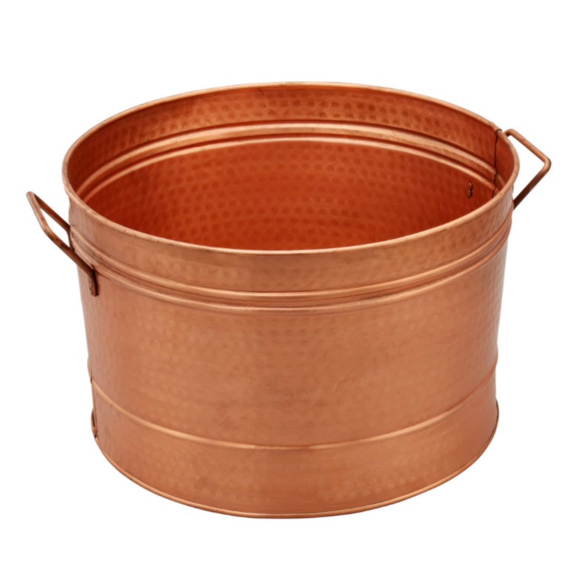 Benzara BM164577 4-Gallons Copper Copper Ice Bucket