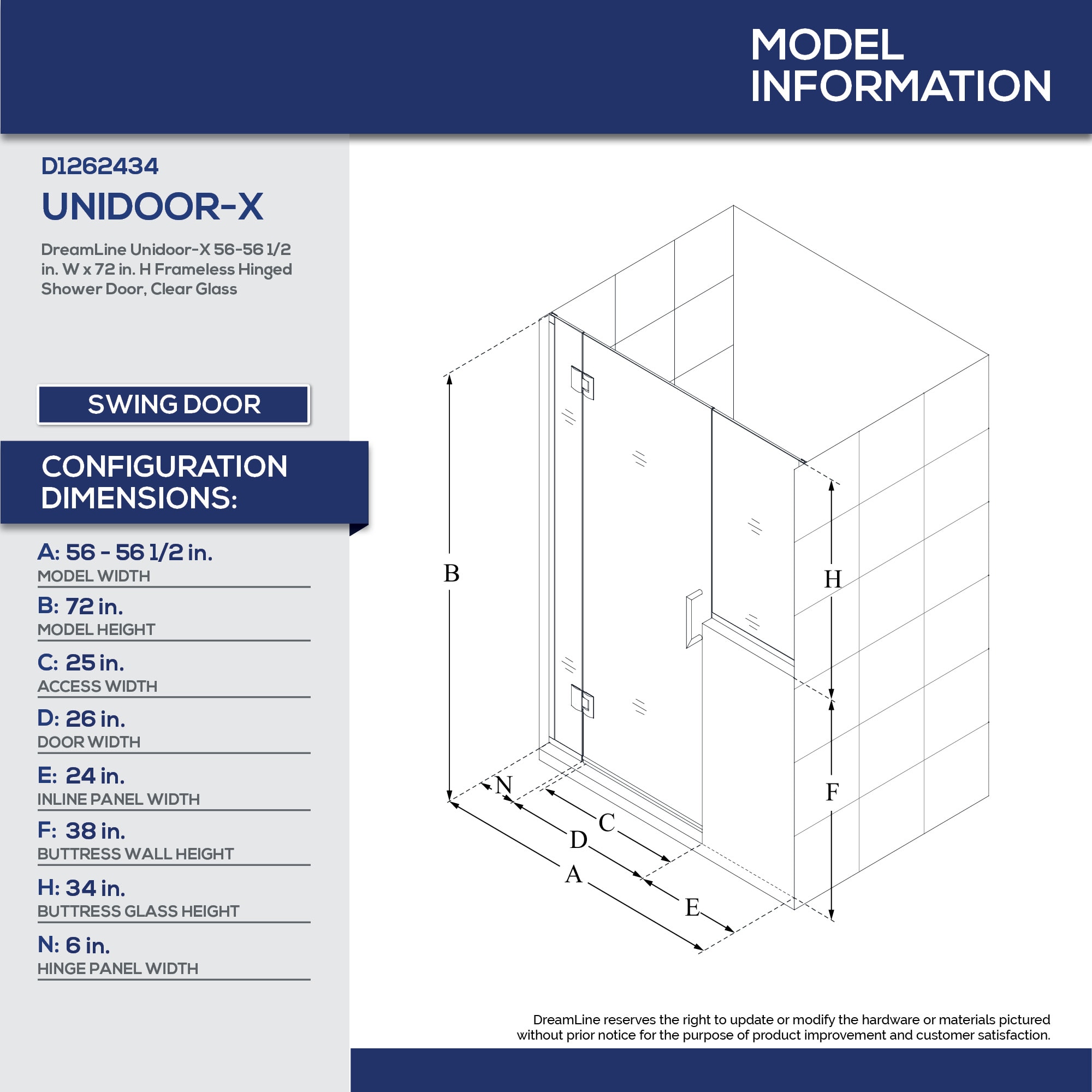 DreamLine D1262434-09 Shower-Doors - View #8