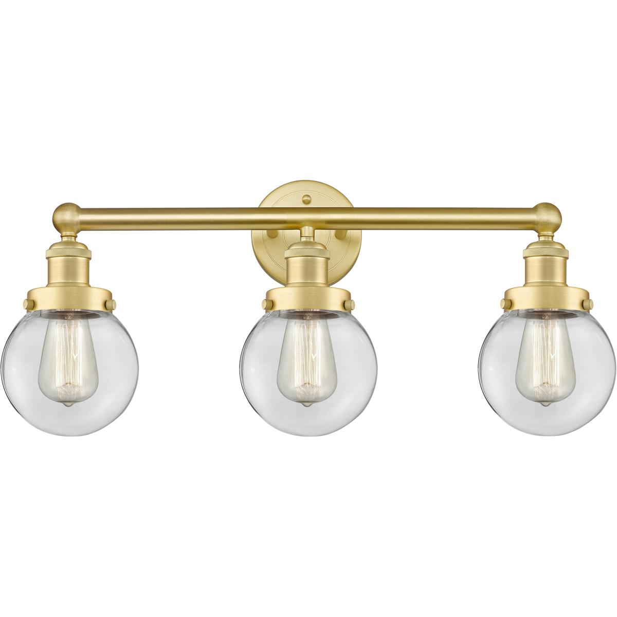 Innovations Lighting 2622117 616-3W-SG-G202-6 Beacon Bathroom Vanity Light Satin Gold