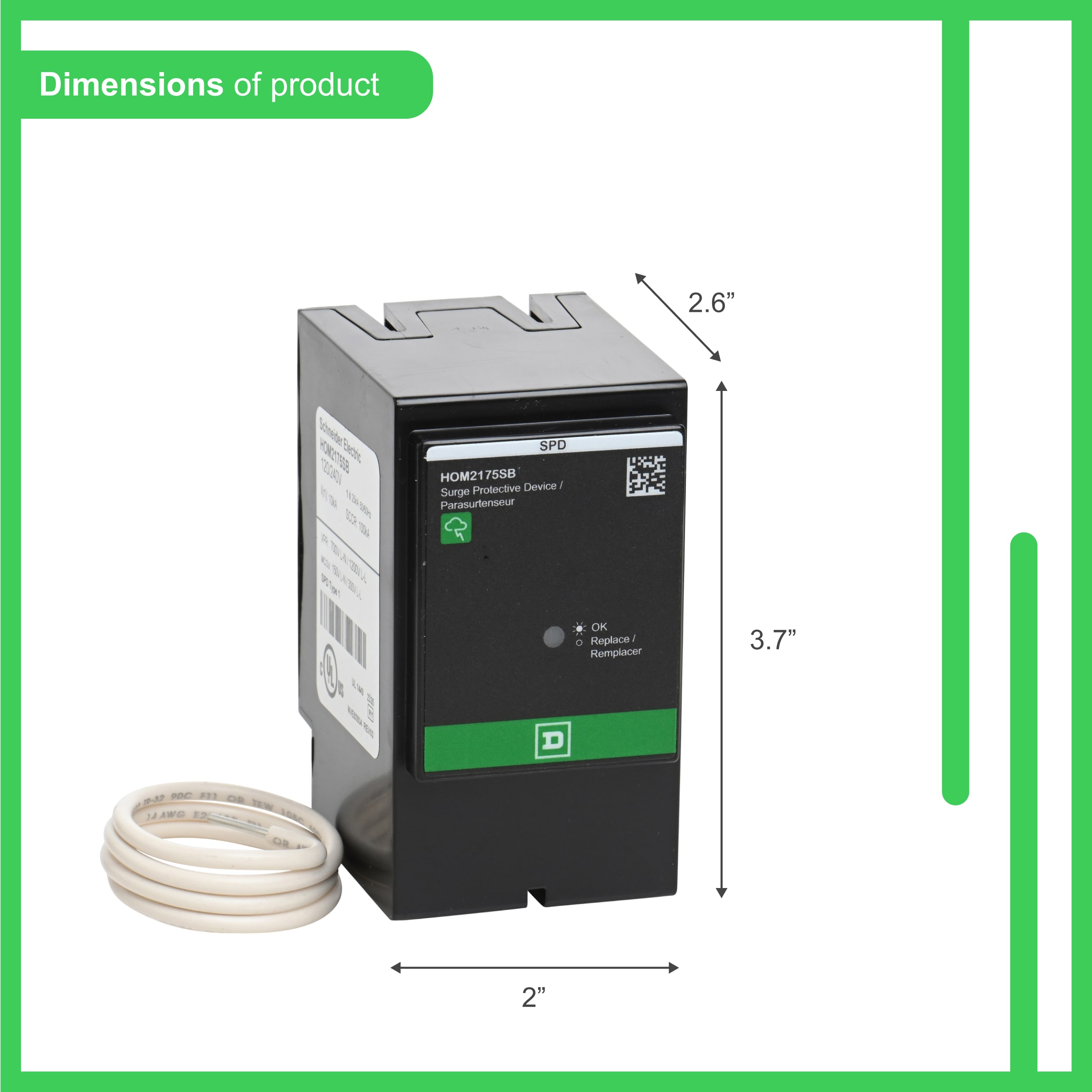 Square D HOM2175SB Whole-House-Surge-Protectors - View #3