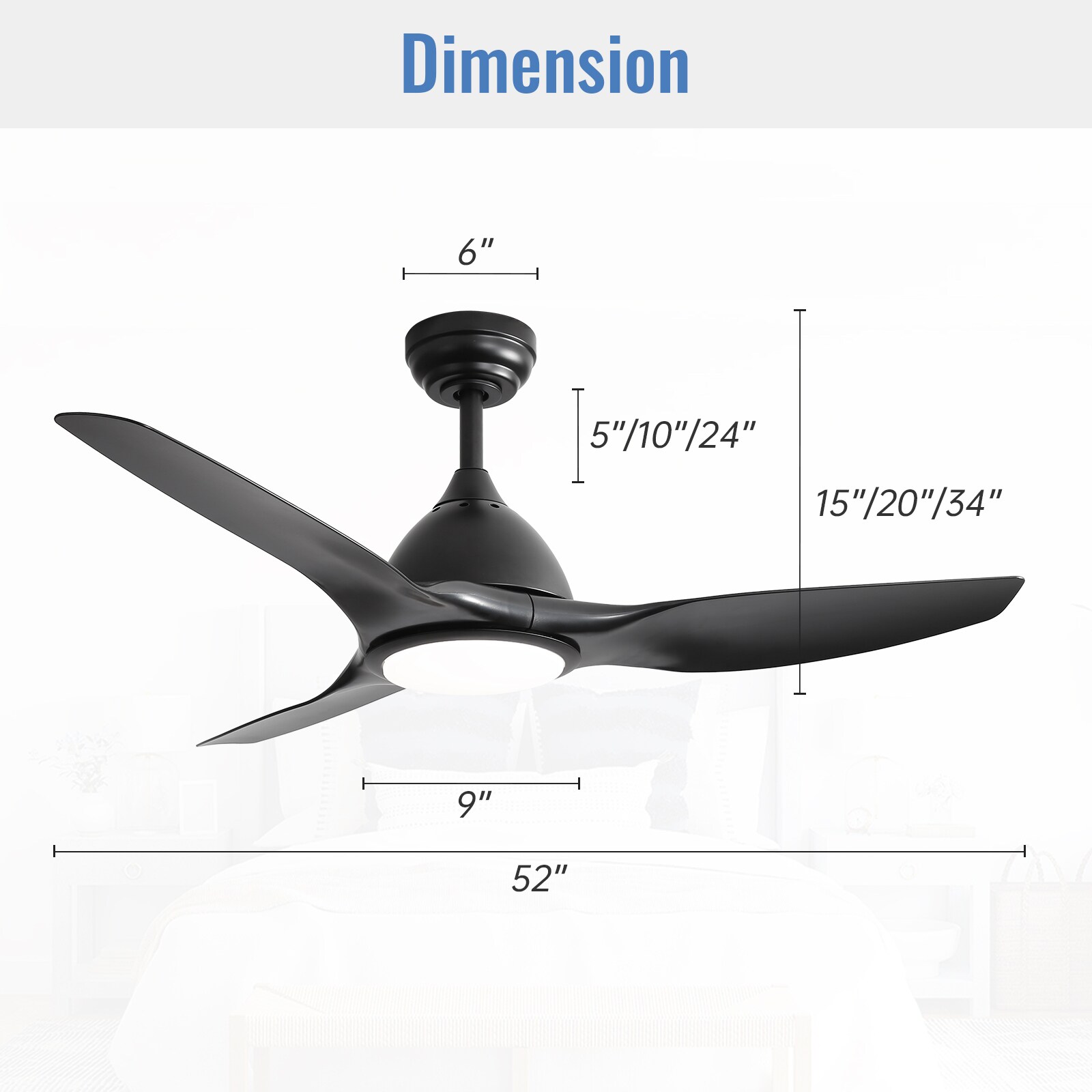 Sofucor YY-52153-BKBK Ceiling-Fans - View #9