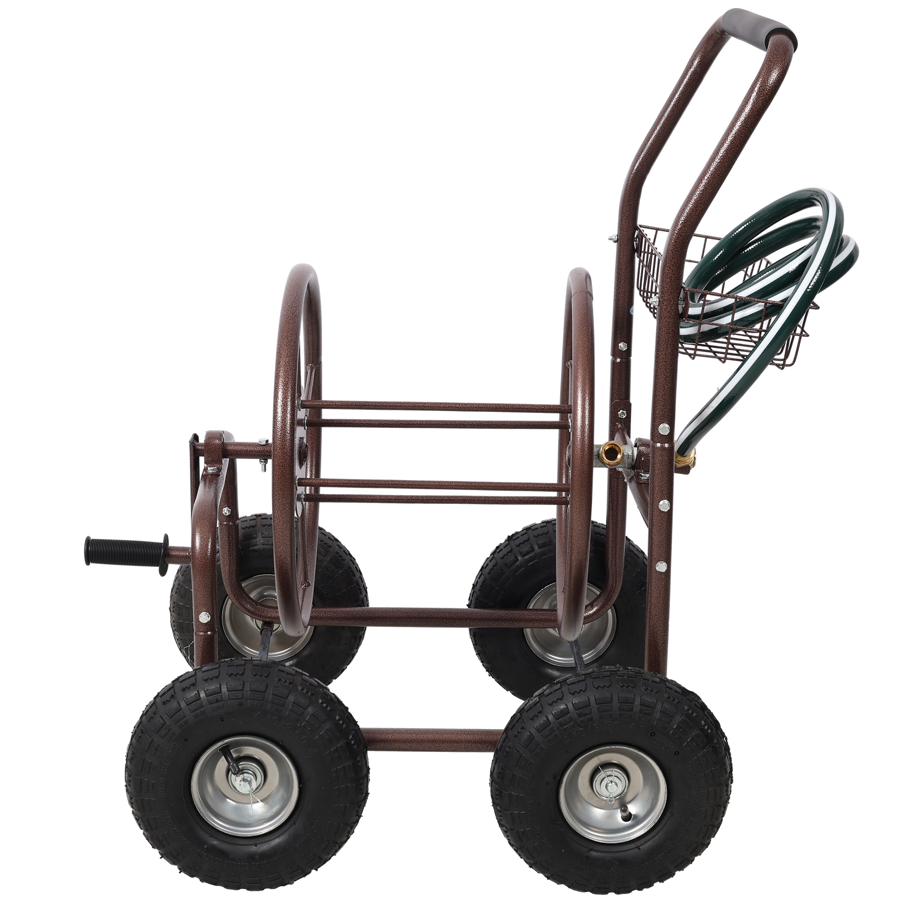Blisstyle HR1 Metal Hose Reel Cart with Wheels - Thumbnail 3