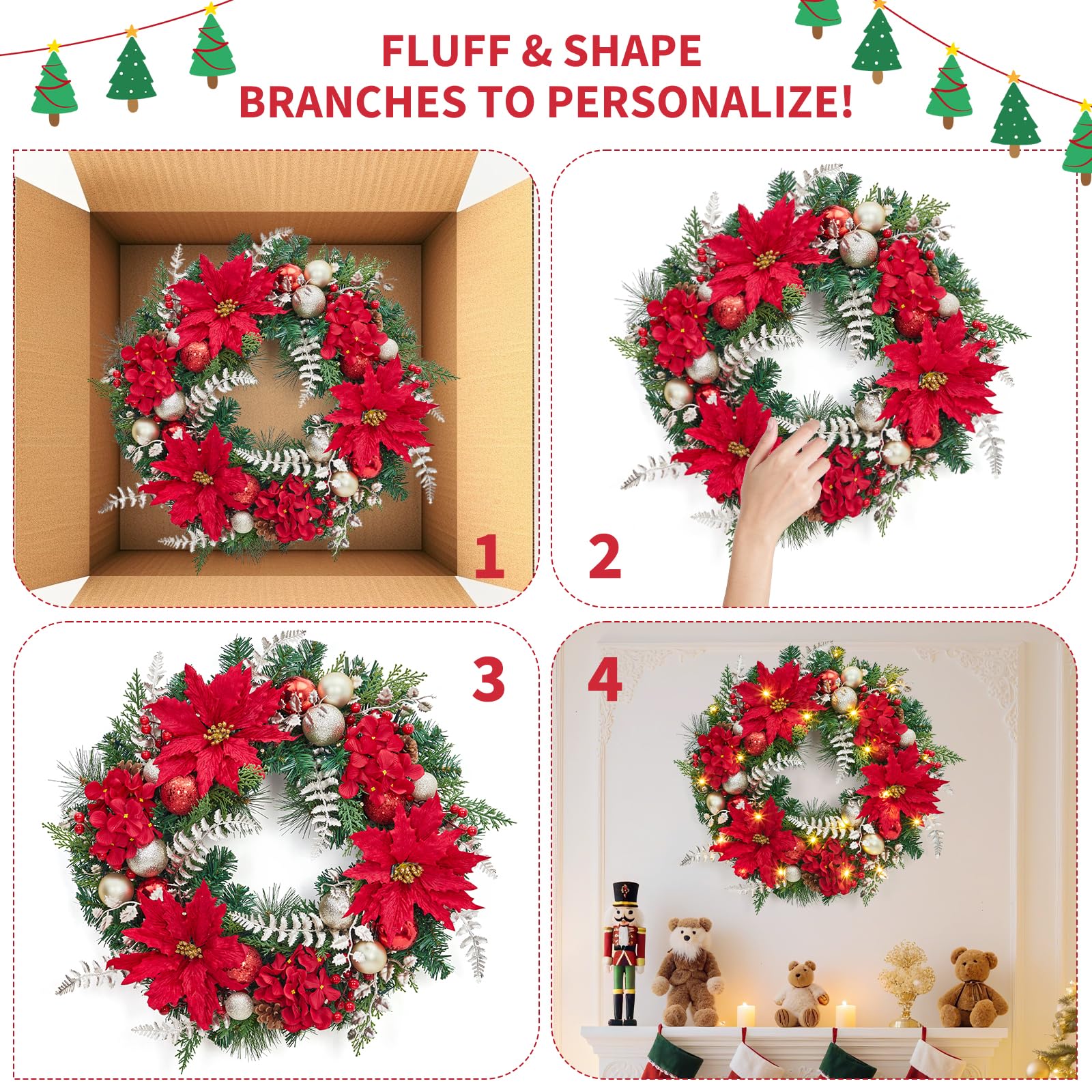 GMC YRYFW-PHK-34PYQPBN Artificial-Christmas-Wreaths - View #3