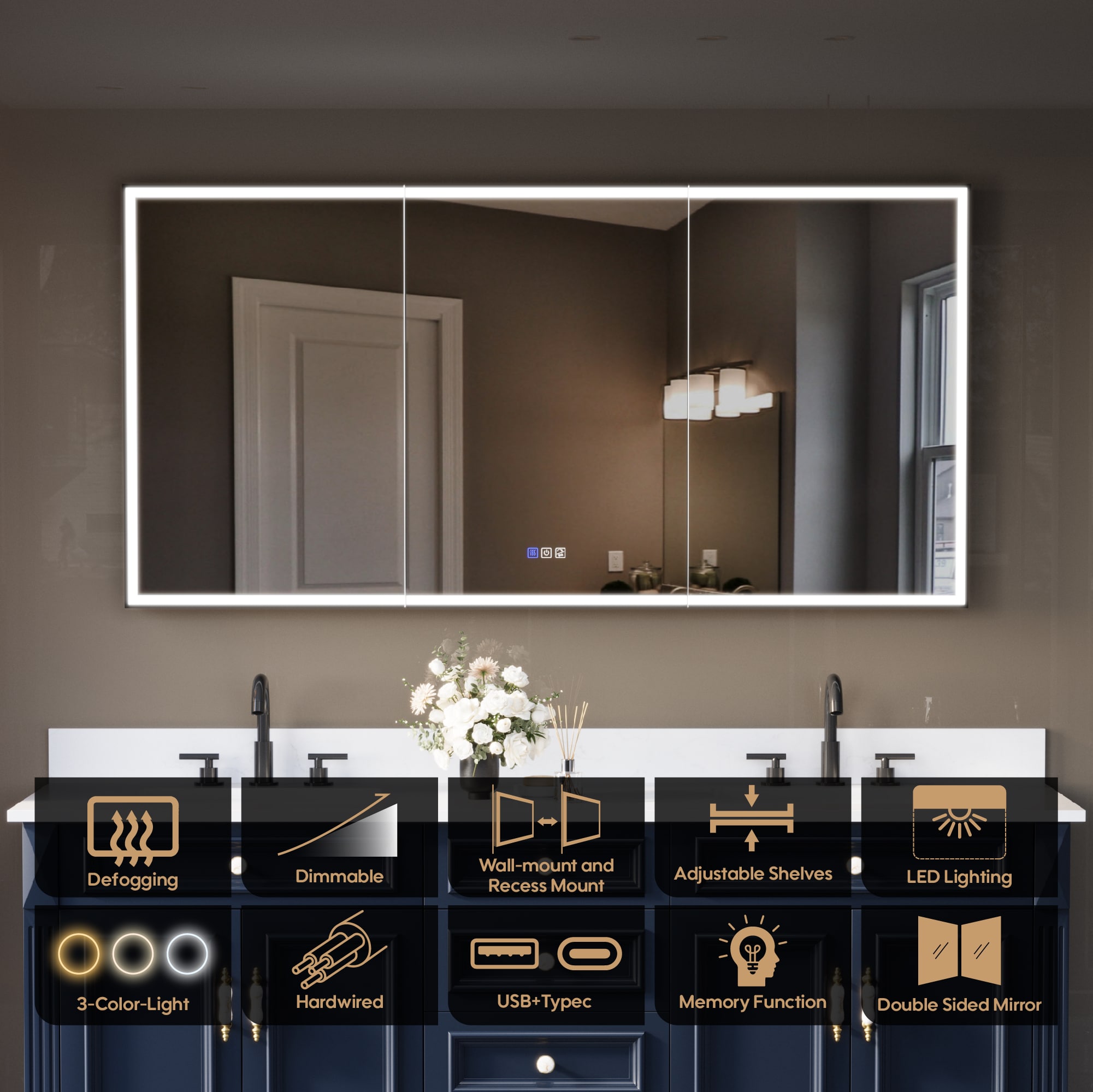 Forclover MEAM-12M6030 Bathroom-Medicine-Cabinets - View #2