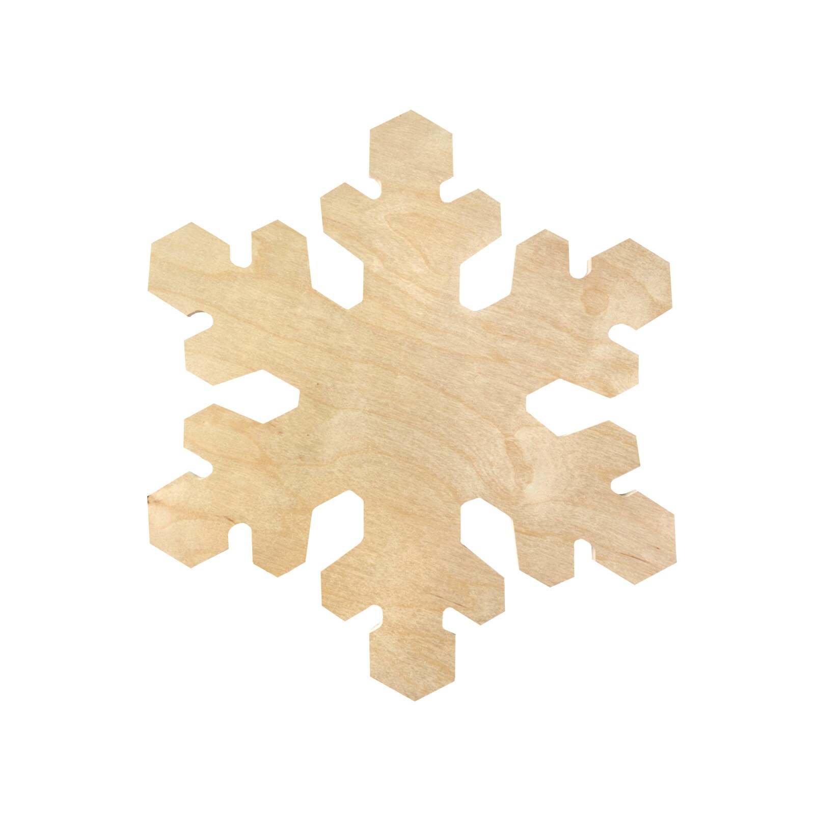 50pcs 20mm Wooden Snowflakes Slices, Colored Wood Snow Shaped