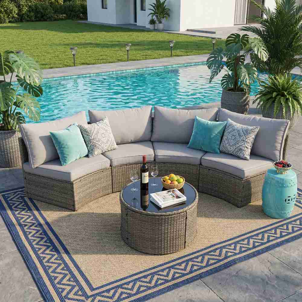 Coolbibila IVAN-PATIO-GRAY Patio-Conversation-Sets - View #7