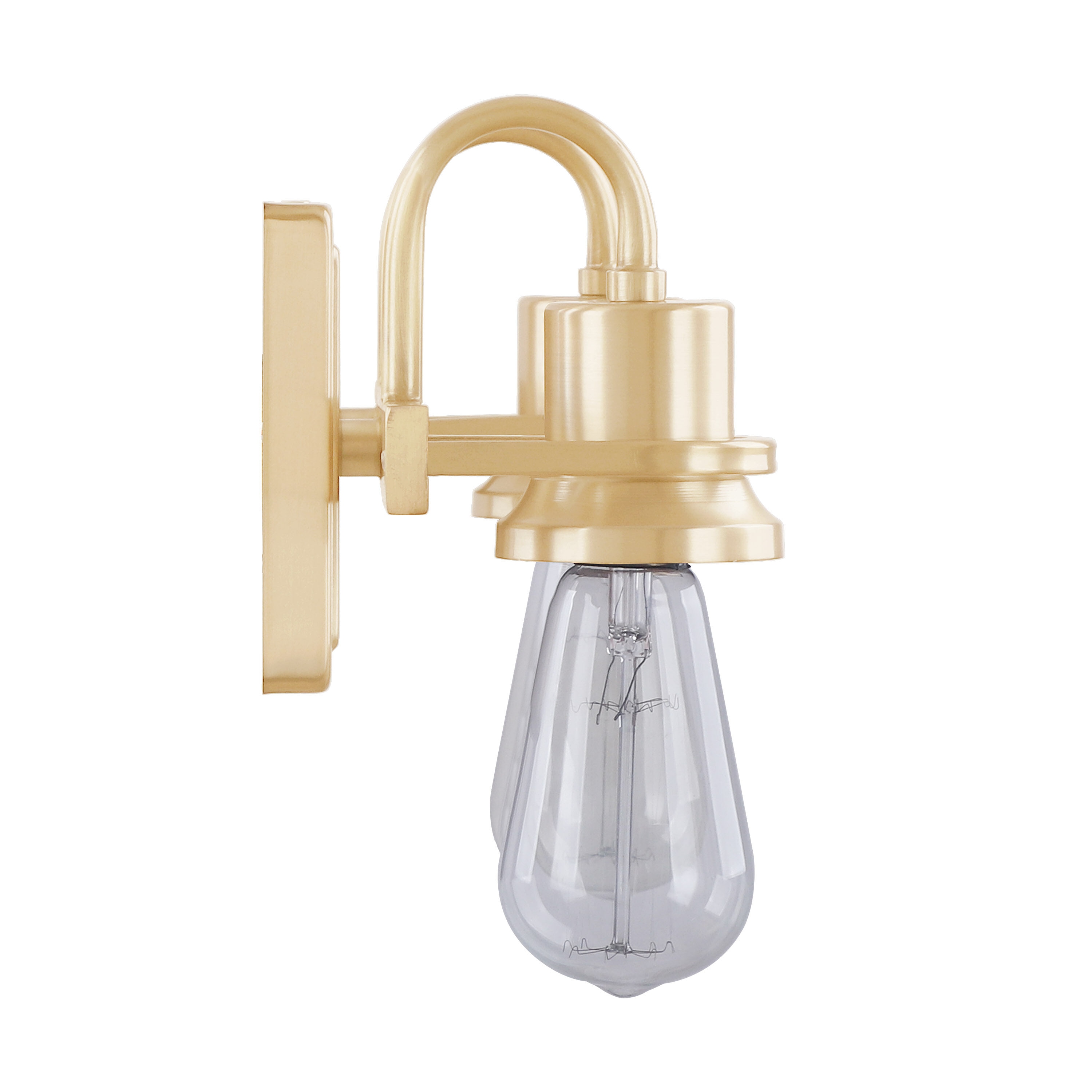 Warm Brass 14" Direct Wired Electric Vanity Light Fixture
