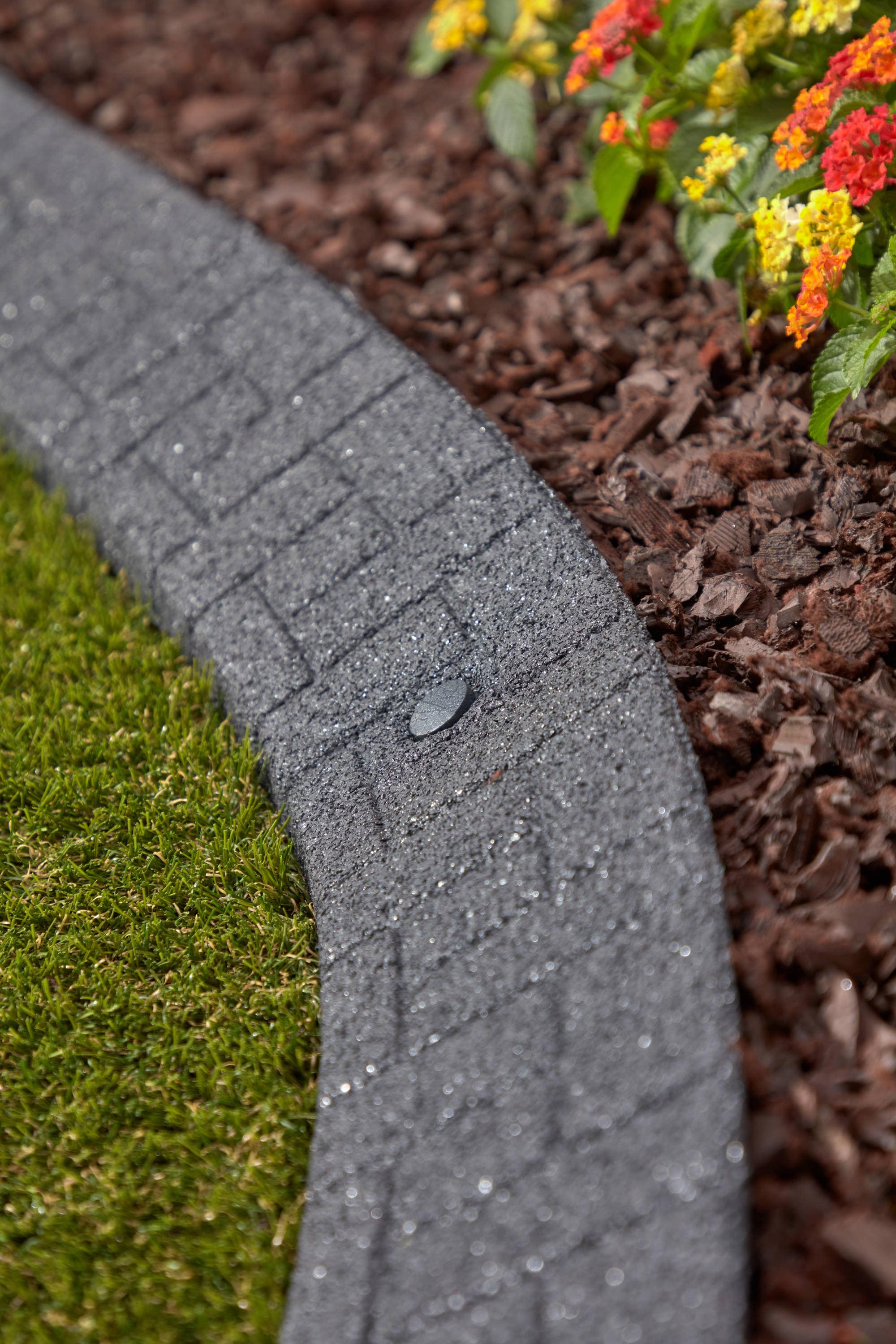 4' Gray Rubber Curb Landscape Edging at Menards®