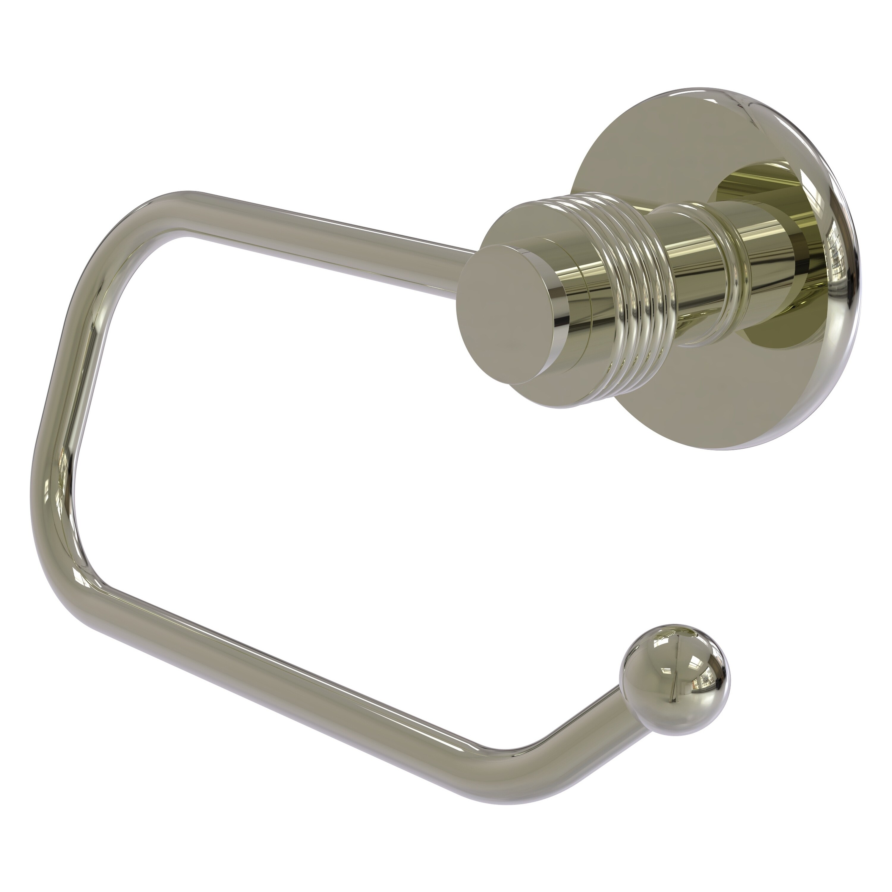 Allied Brass 924EG-PNI Mercury Polished Nickel Wall mount Single post Toilet Paper Holder 1 -Rolls with Storage