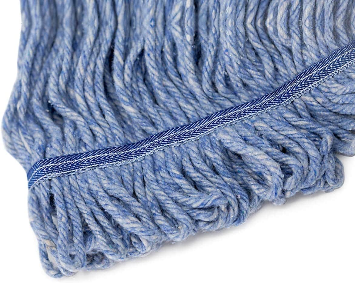 Heavy Duty Blue Cotton Flat Mop Head Replacement Pack