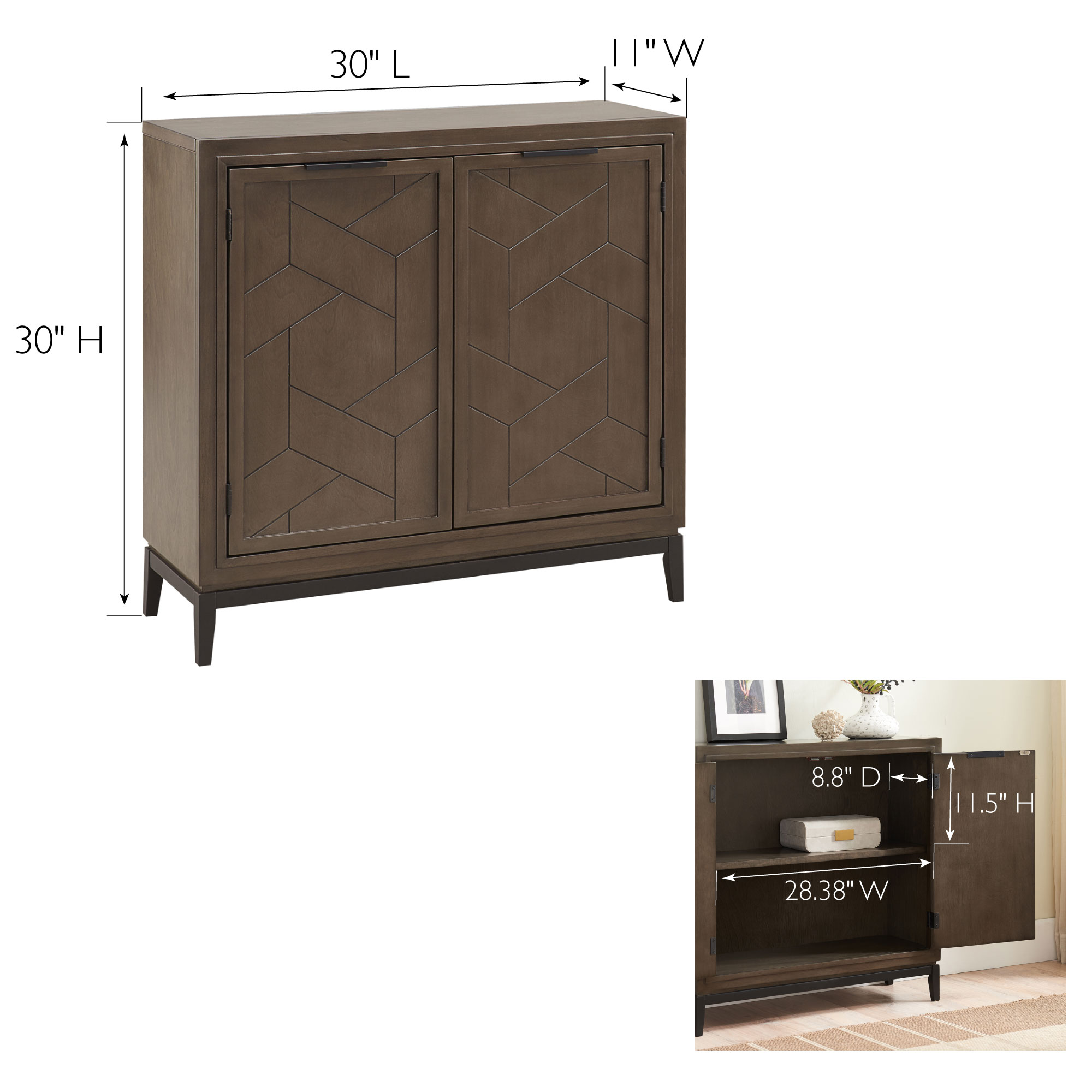 Leick Home 10143-GRBLK Console-Sofa-Tables - View #7
