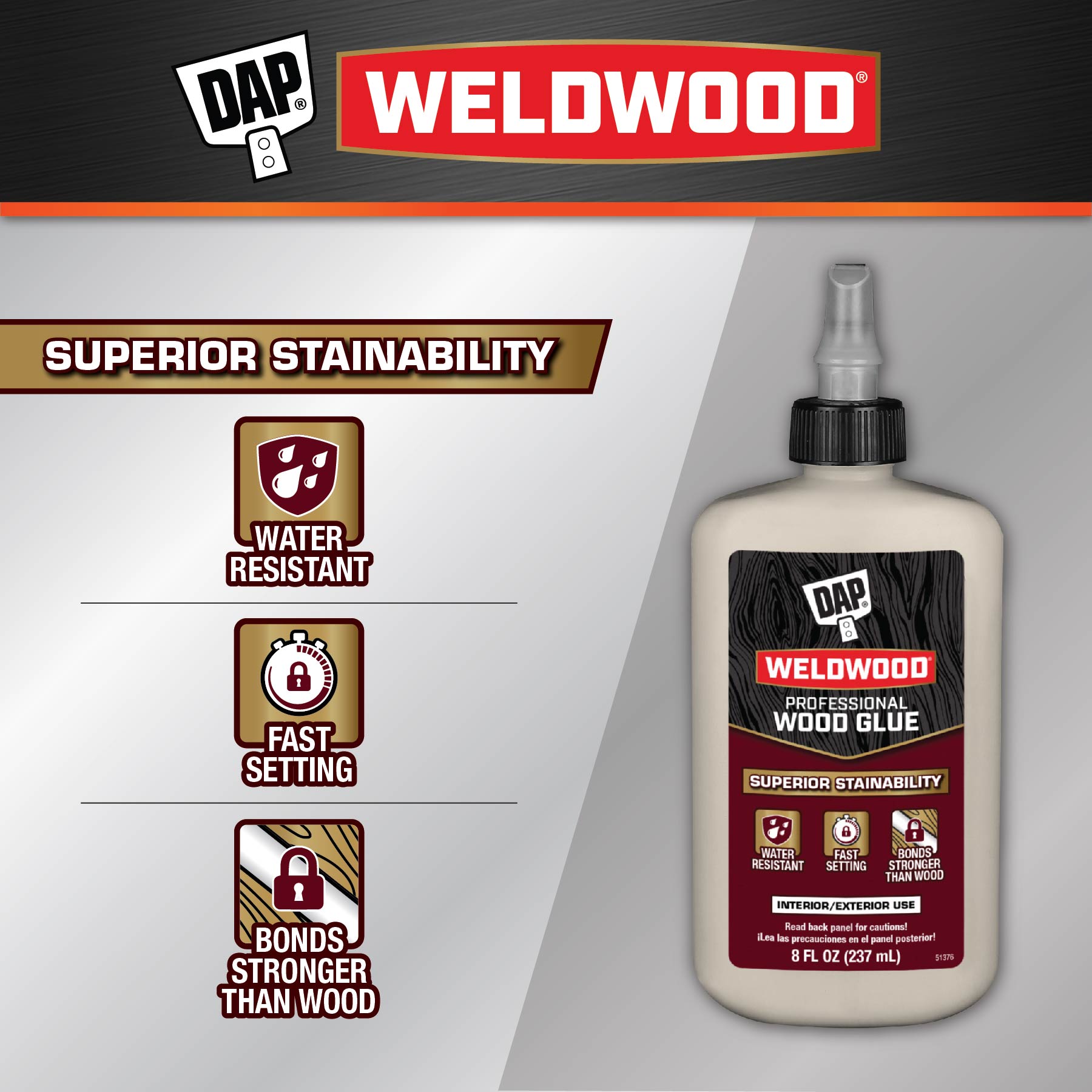 DAP Weldwood Off-white, Interior/Exterior Wood Adhesive (Actual Net ...