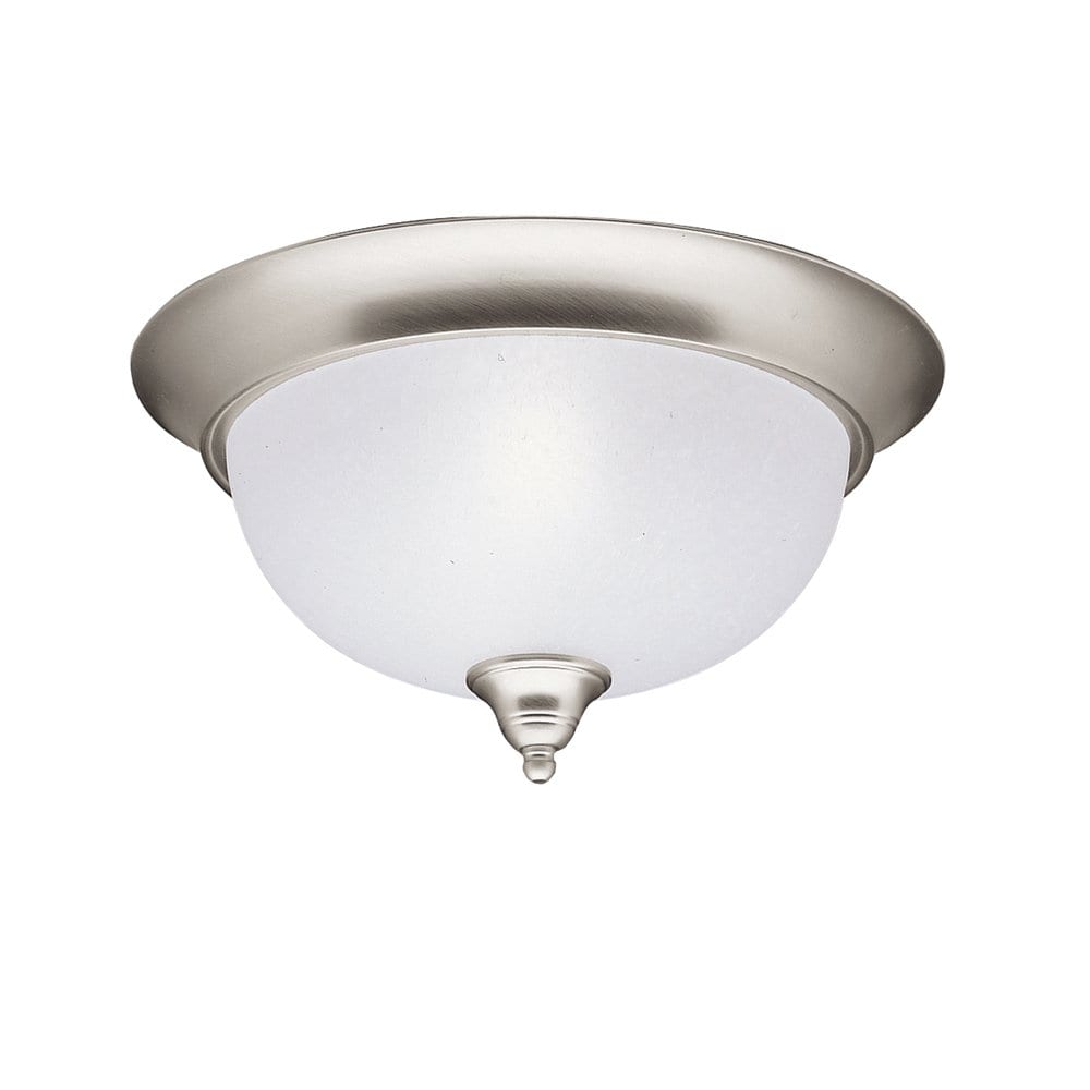 Kichler 8064NI Dover 2 -Light 13.25-in Brushed Nickel Flush Mount Light
