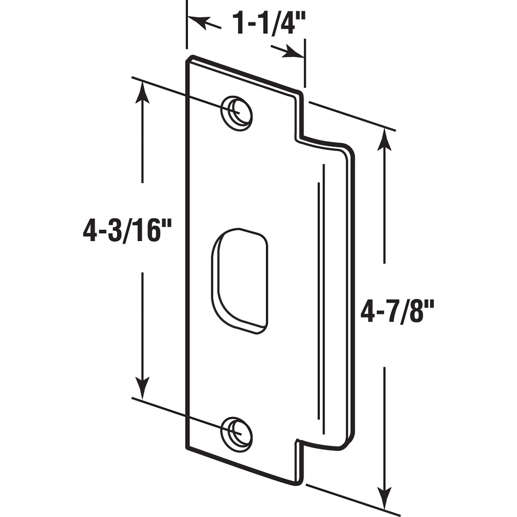 Prime-Line U 11199 Entry-Door-Strike-Plates - View #2
