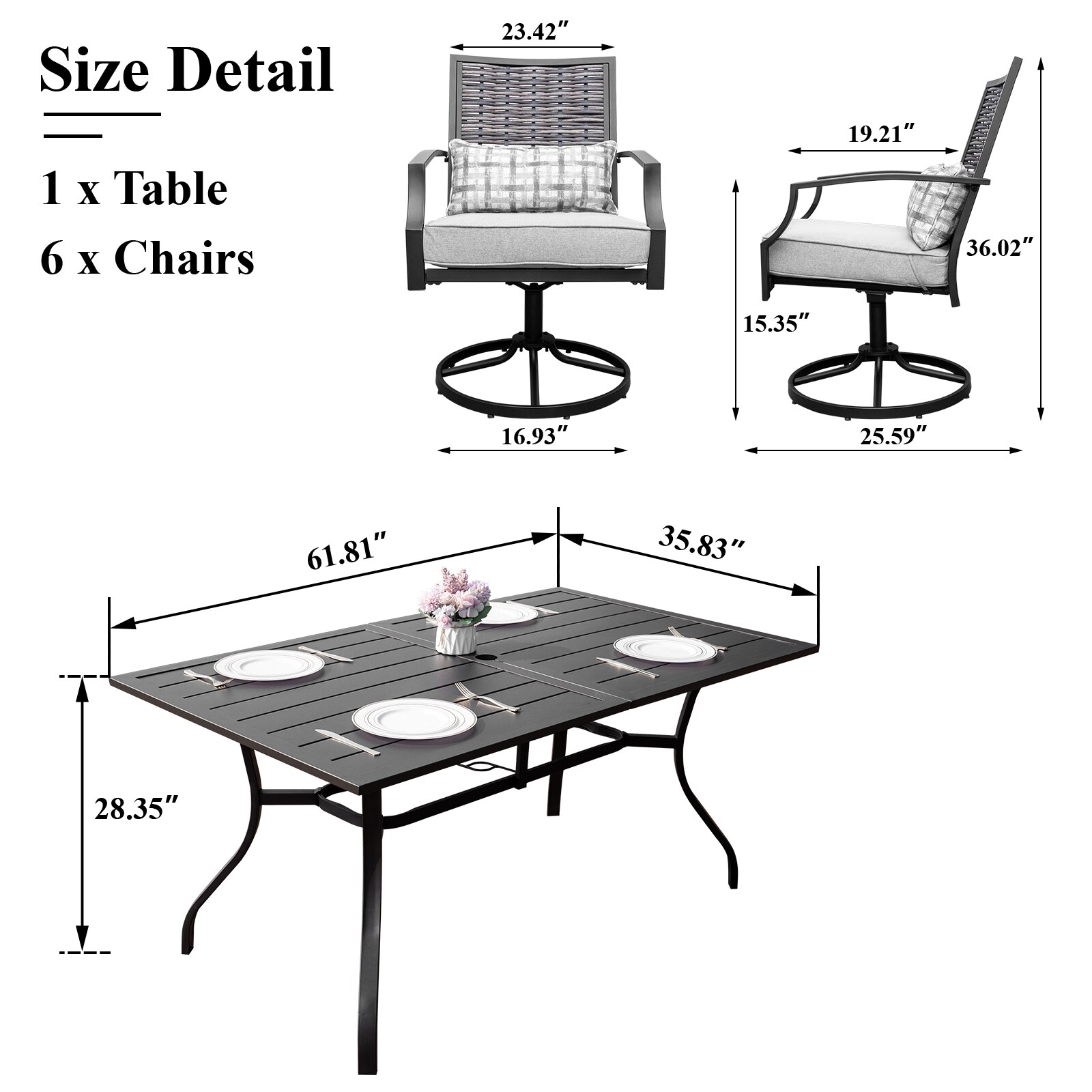 GARSING G-DININGSET-2 Patio-Dining-Sets - View #4