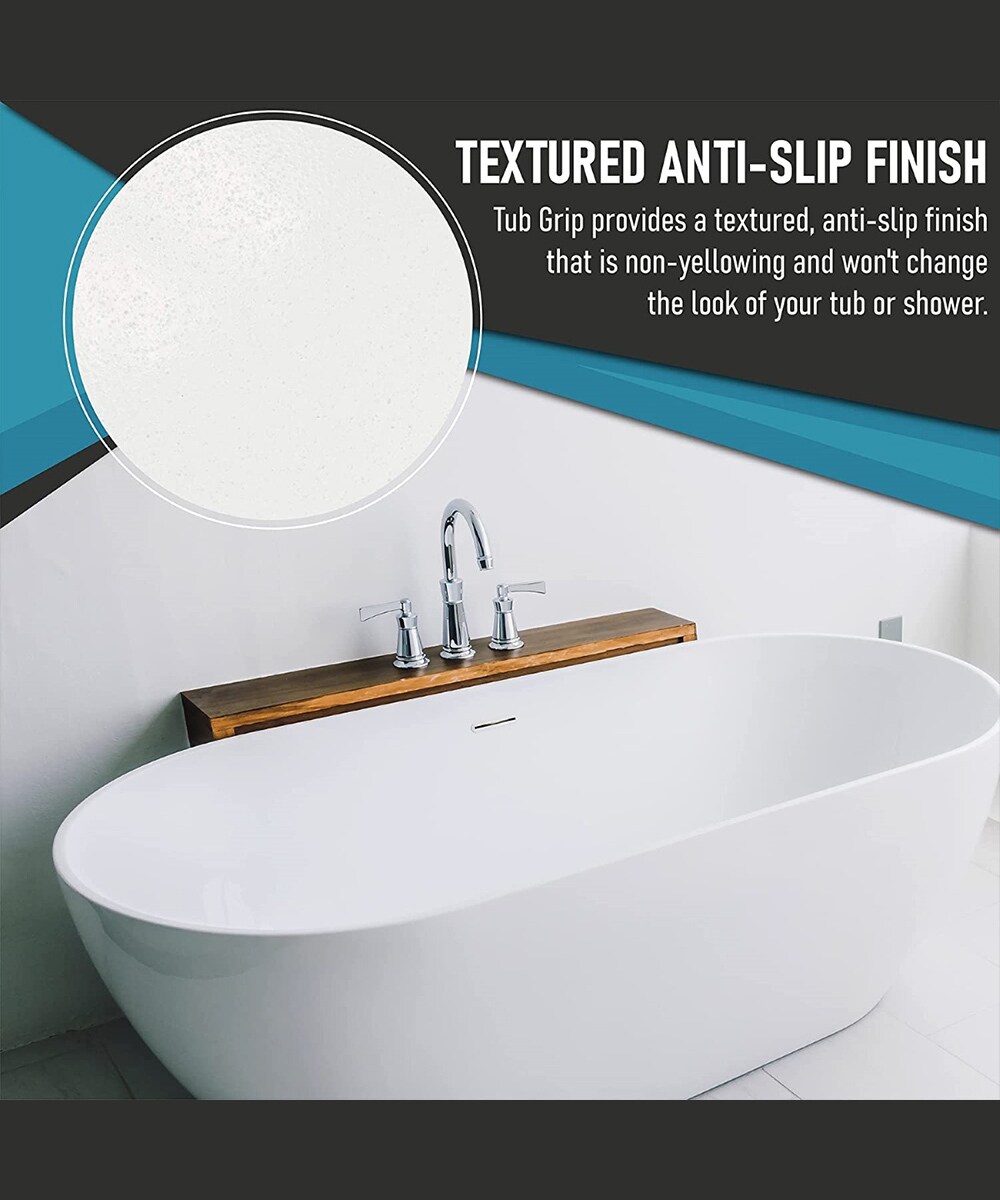 SlipDoctors Tub Grip Anti-Slip Bath & Shower Floor Solution – Fixes  Slippery Fiberglass & Acrylic Bathtub or Showers – Clear Non-Slip Textured  Coating