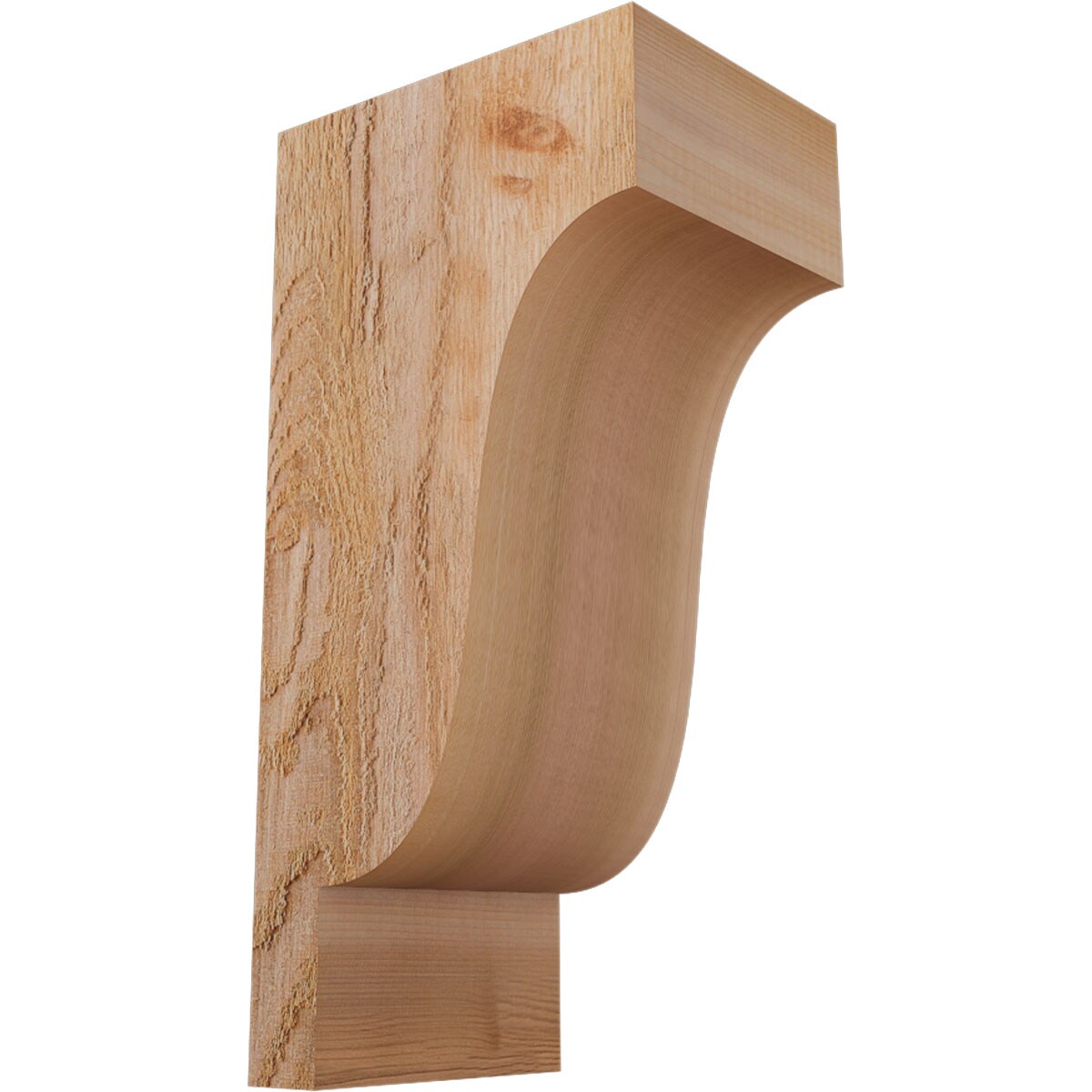 Ekena Millwork COR06X08X16NEW00RWR 6-in x 8-in x 16-in Newport Unfinished Western red cedar Wood Paintable/Stainable Corbel