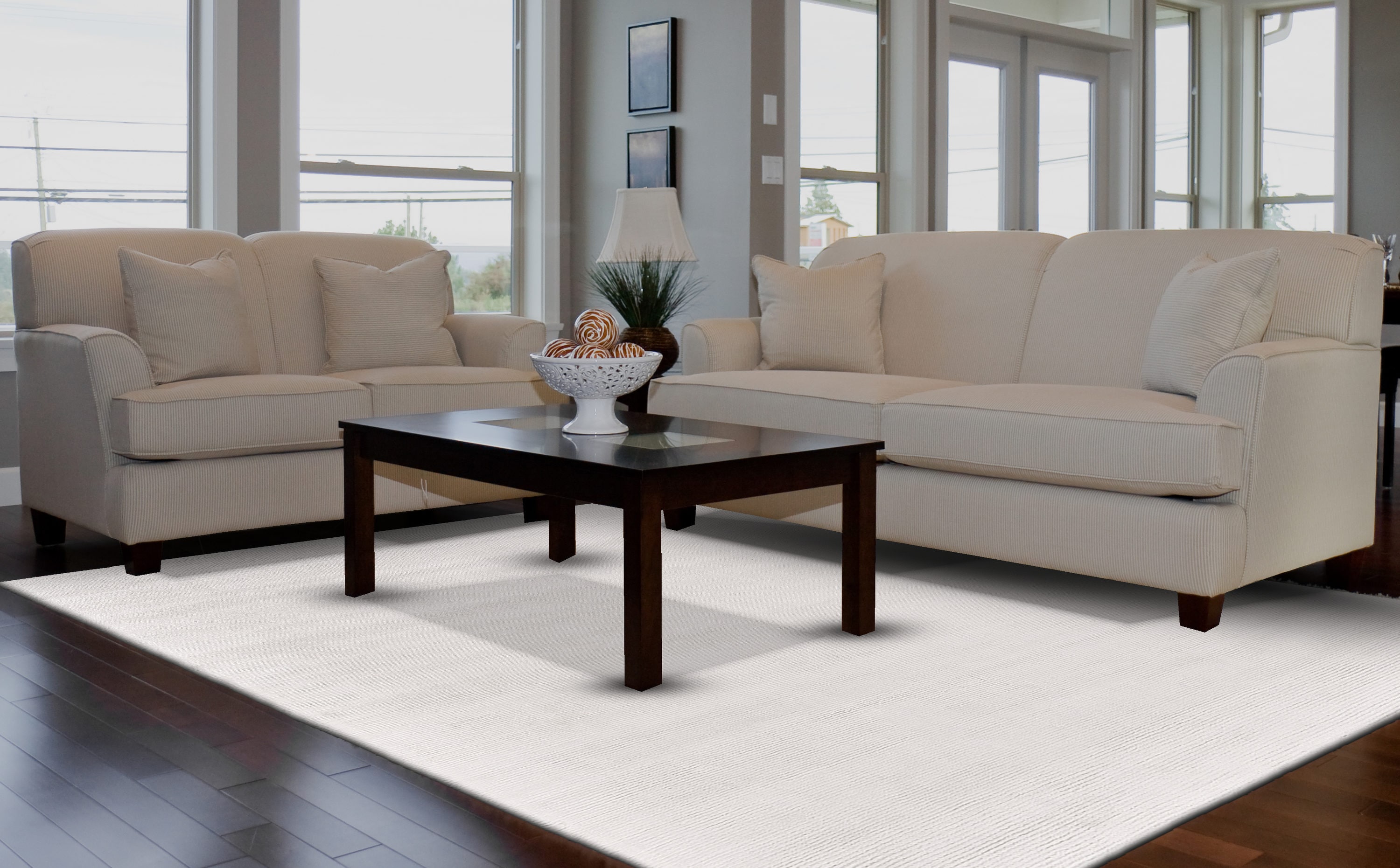 Room Envy 669R8717WHT000C50 Knox 4 x 6 (ft) Loomed Polypropylene Bright White Rectangular Indoor Solid Area rug