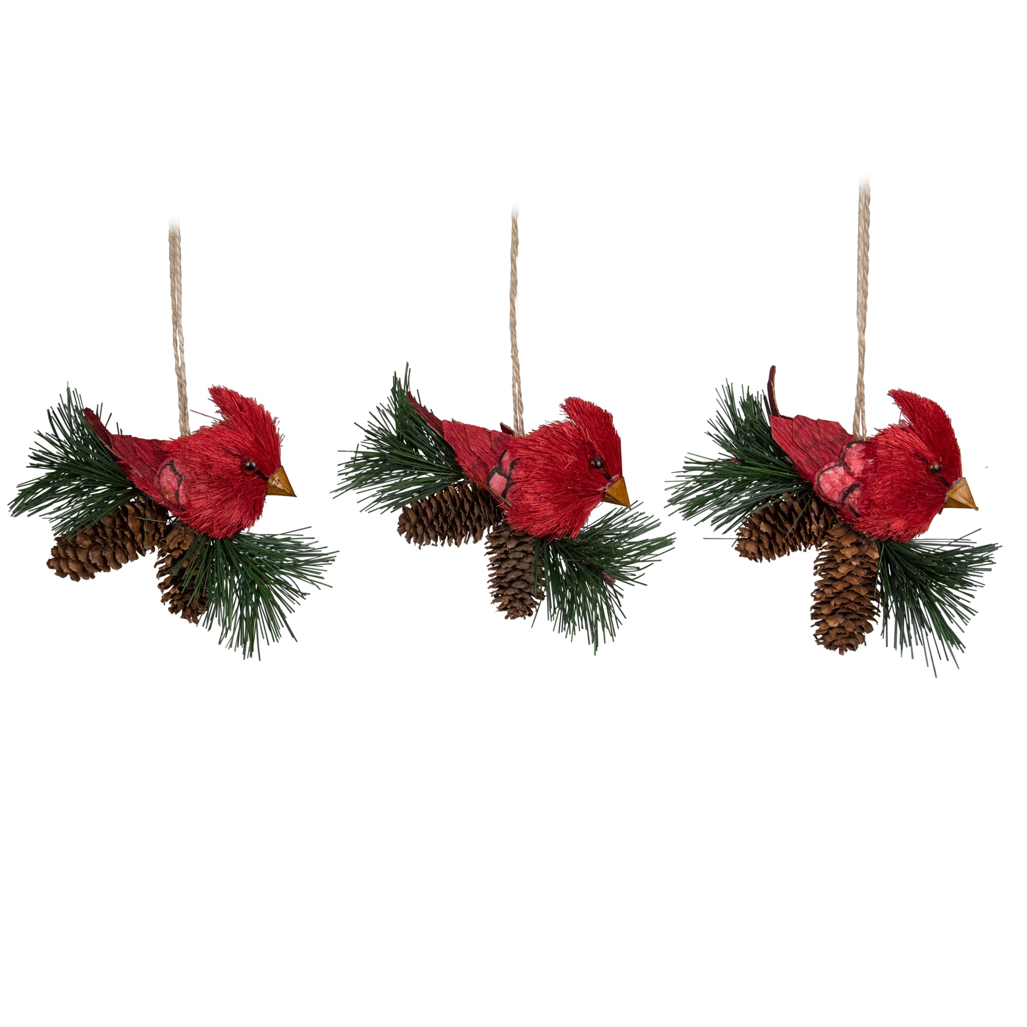 Northlight 3-Pack Red Pinecone Standard Indoor Ornament Set in the ...