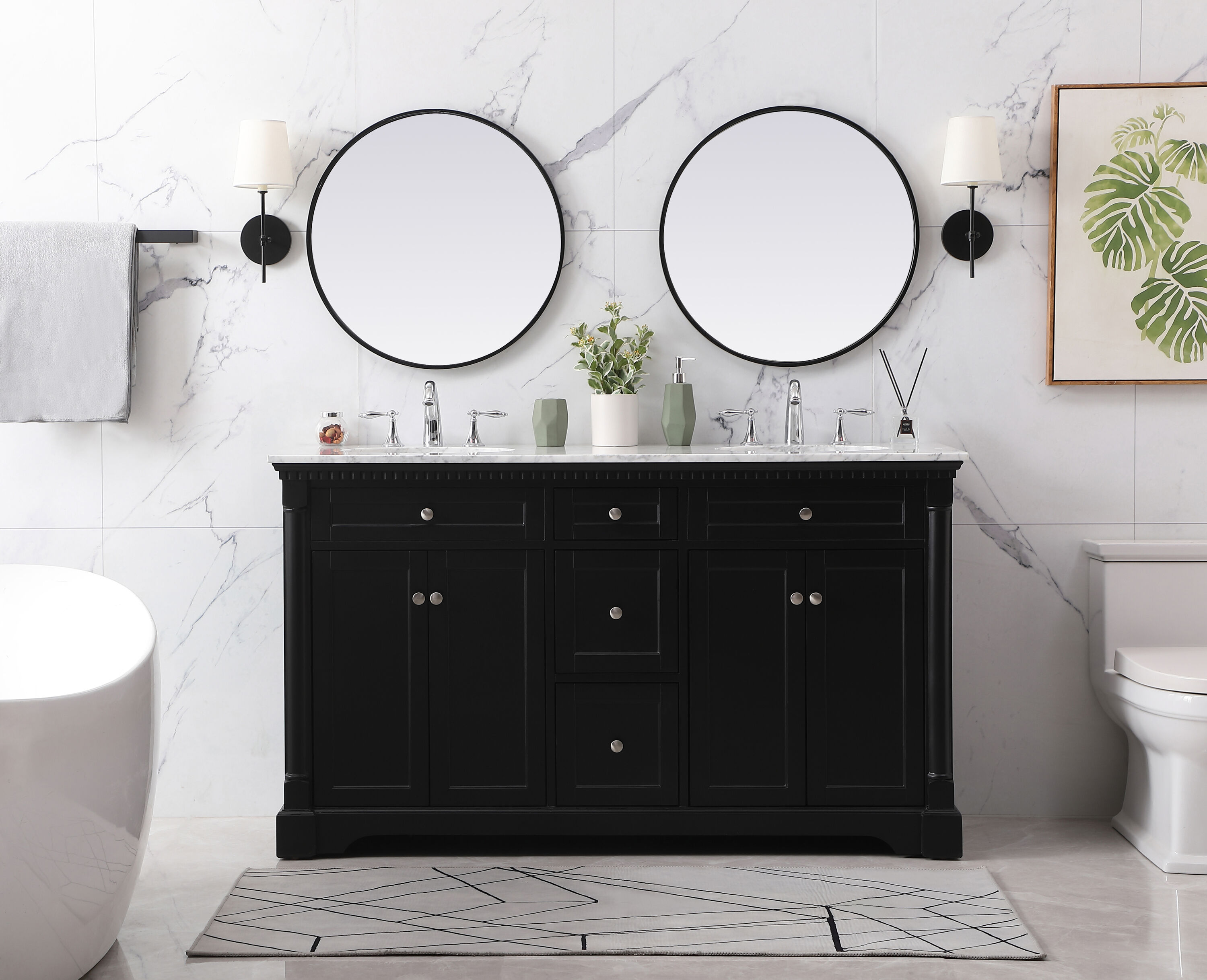 Elegant Decor HF159180DBK Bath-Vanity-Combo - View #5