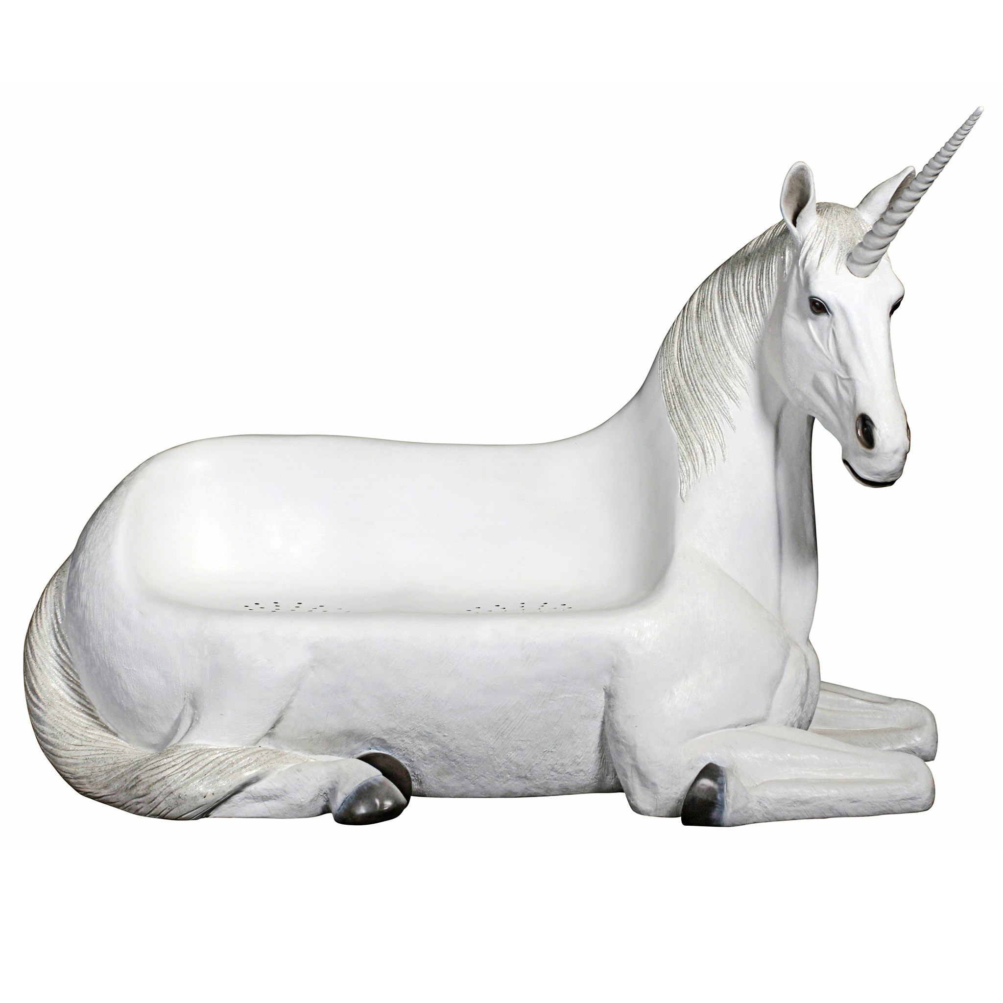 Design Toscano NE140001 71-in W x 51-in H White Resin Childrens Bench