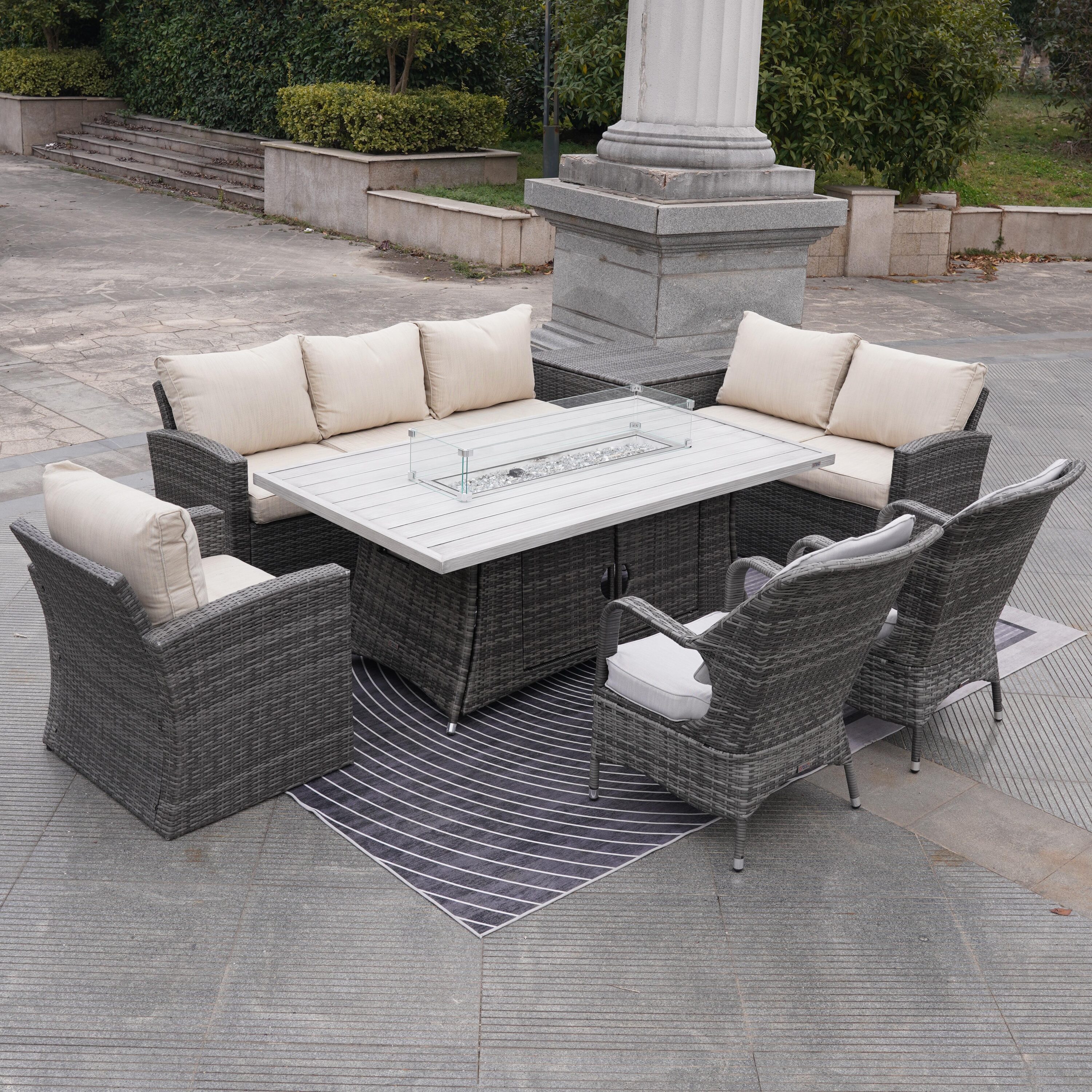 Direct Wicker DWG-1403B06RA009-G Patio-Dining-Sets - View #6
