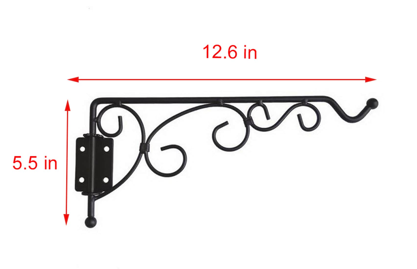 Monarch Abode 14-in Black Steel Contemporary Plant Hook(s) in the Plant  Hooks department at