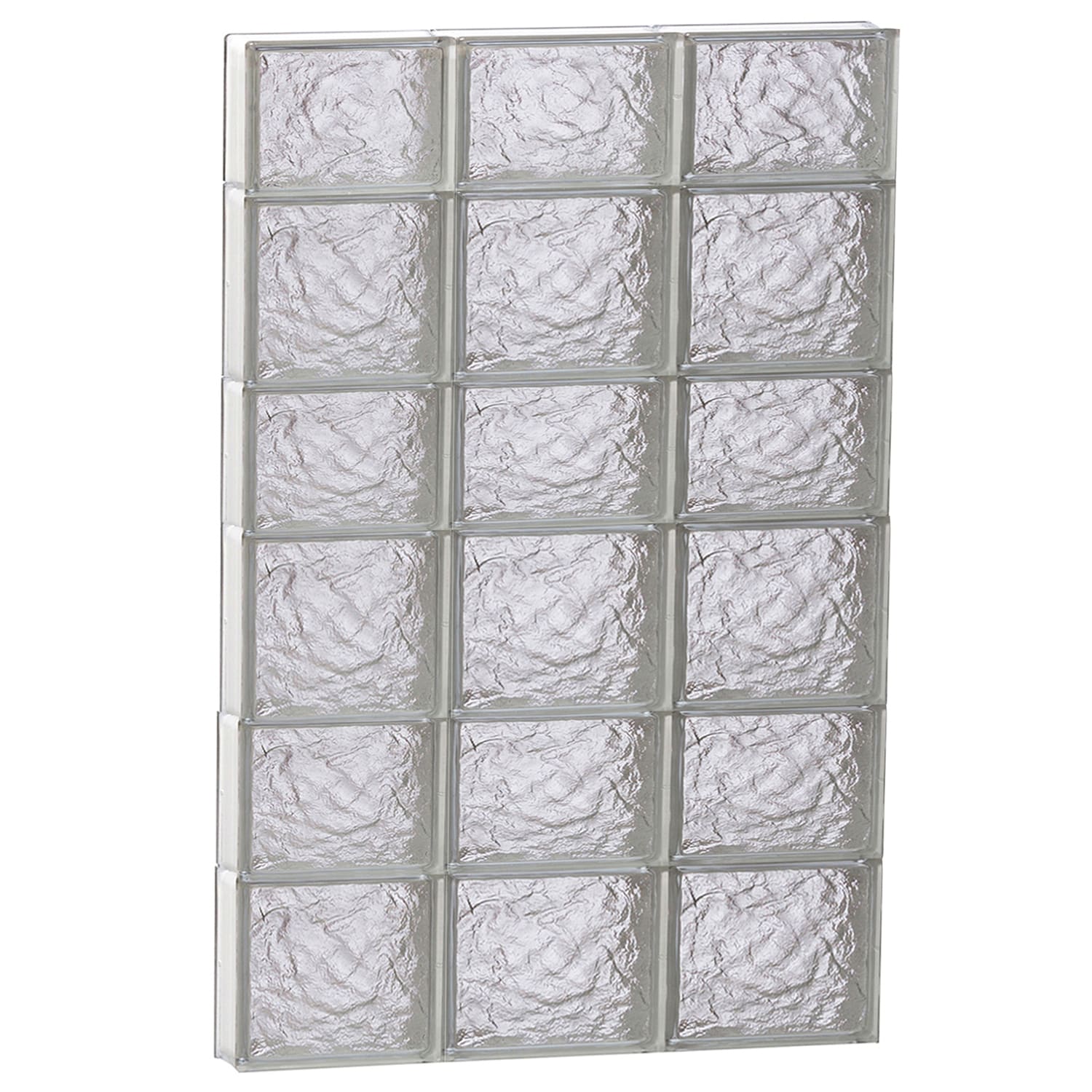 REDI2SET S2442IS Ice Glass 23-1/4-in x 40-1/2-in Frameless Replacement Glass Block Window