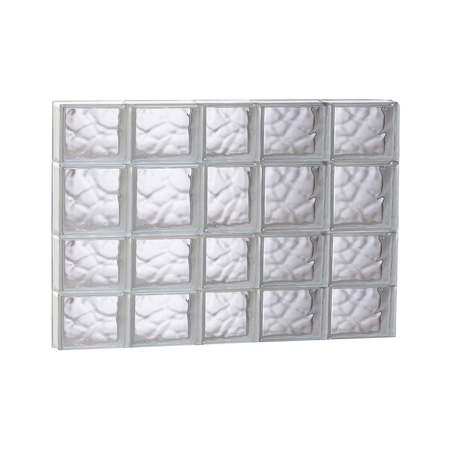 REDI2SET S3826DC Wavy Glass 36-3/4-in x 25-in Frameless Replacement Glass Block Window
