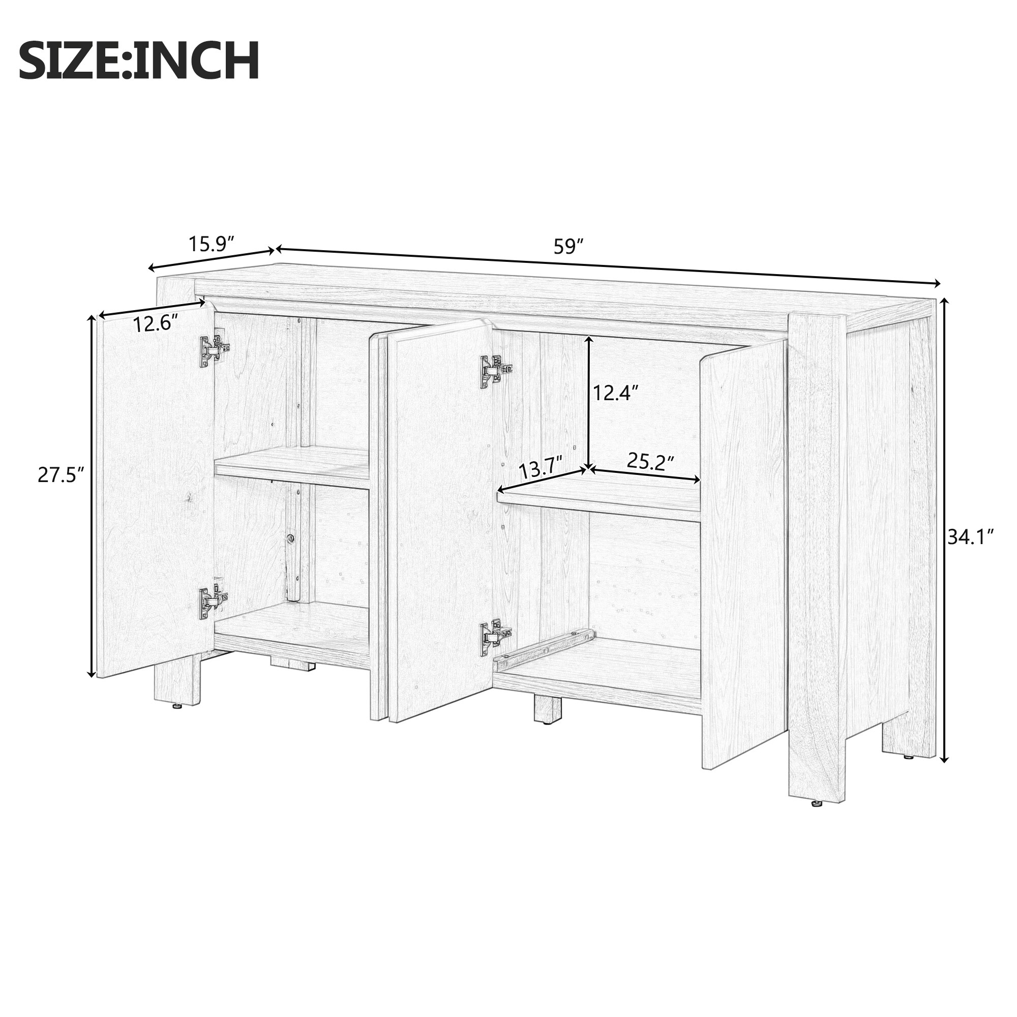SINOFURN SYA330155BL Dining-Kitchen-Storarge - View #4
