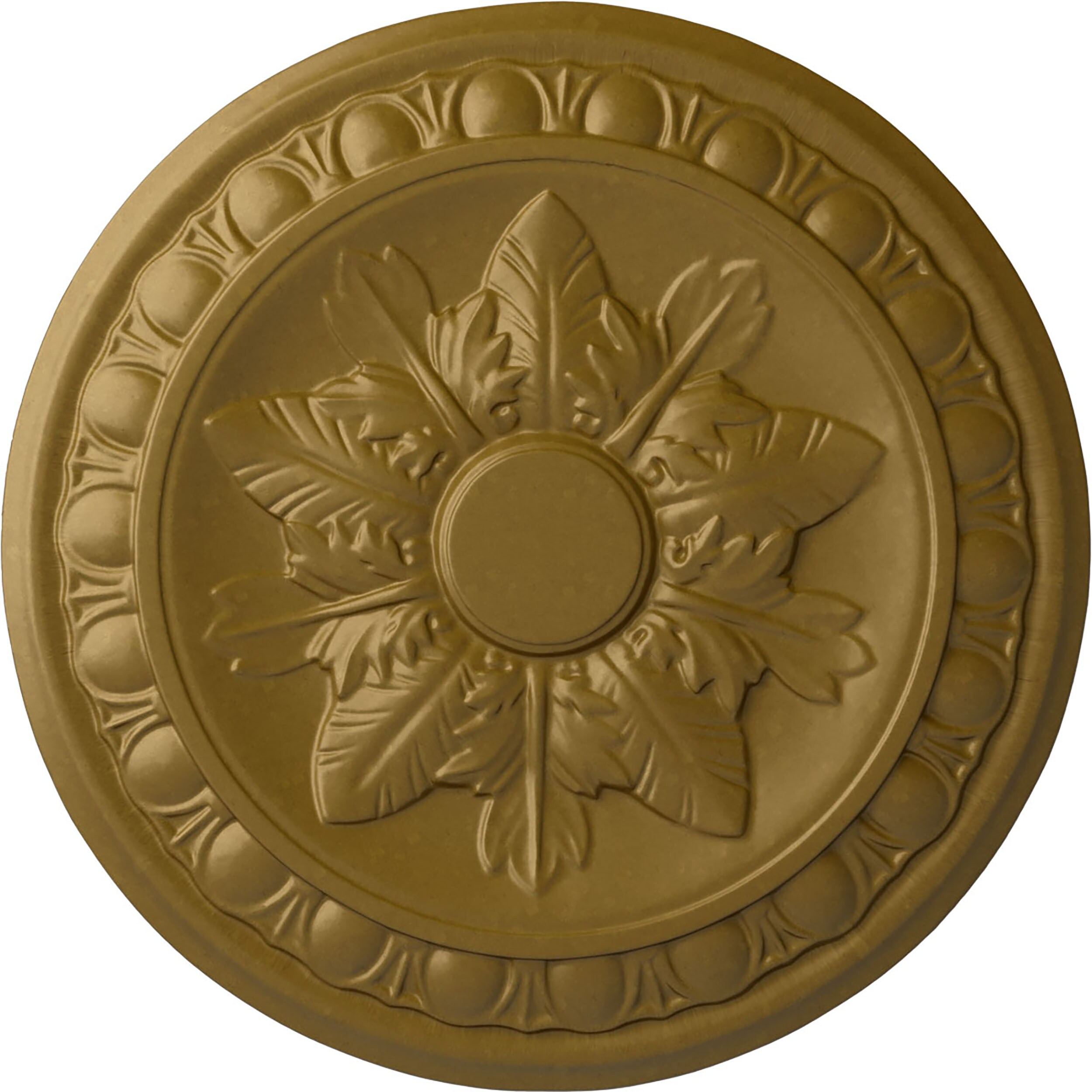 Ekena Millwork CM17EXGLS Exeter 17.75-in W x 17.75-in L Painted Gold Polyurethane Whole Ceiling Medallion