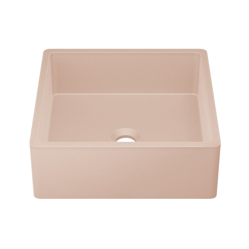 Swiss Madison - Lisse 155 Concrete Square Vessel Sink in Matte Blush