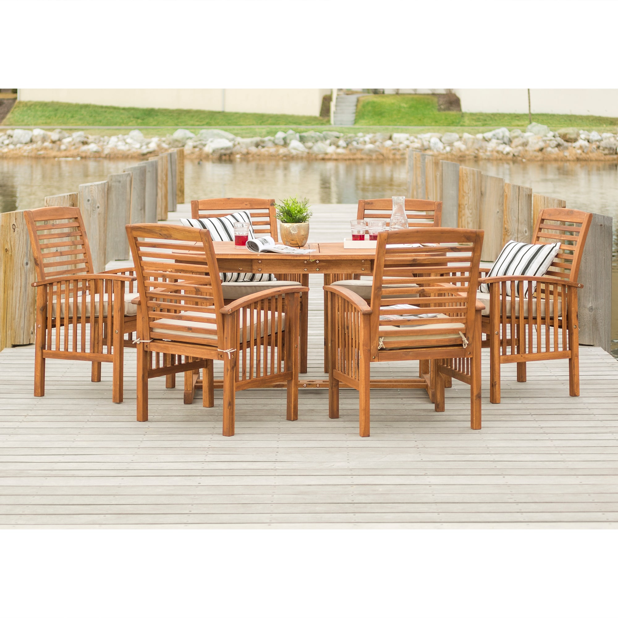 Walker Edison LWW7SBR Patio-Dining-Sets - View #2