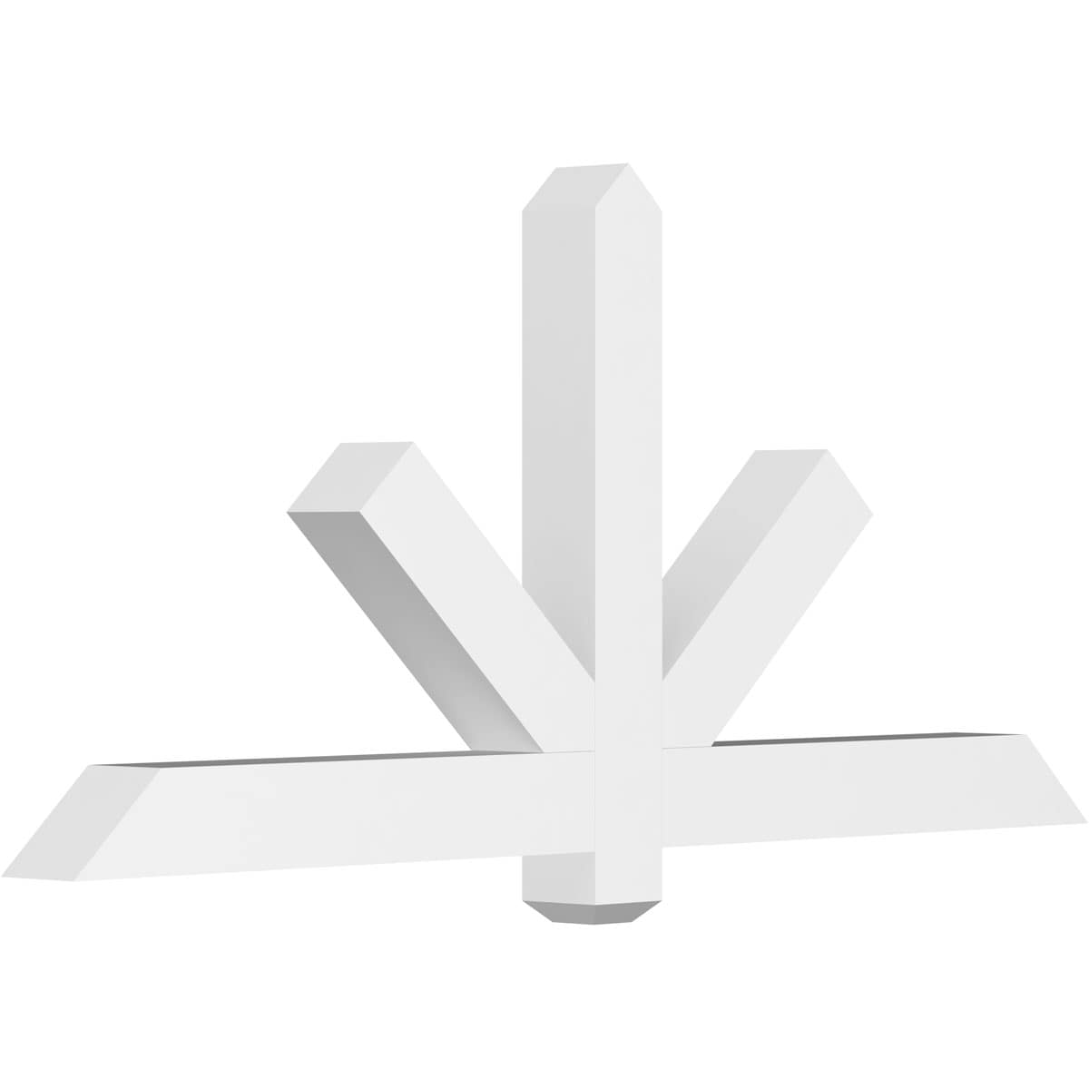 Ekena Millwork GBP060X28X0404KEN00 Kennewick White PVC Gable bracket