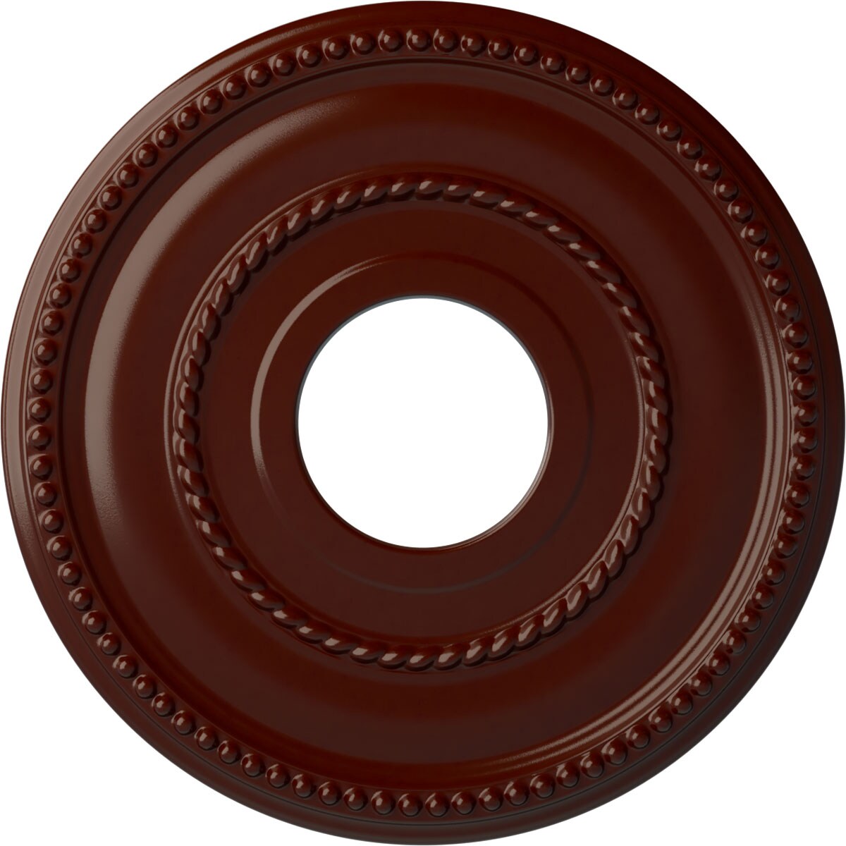 Ekena Millwork CM12VABMF Valeriano 12.125-in W x 12.125-in L Painted Brushed Mahogany Polyurethane Whole Ceiling Medallion