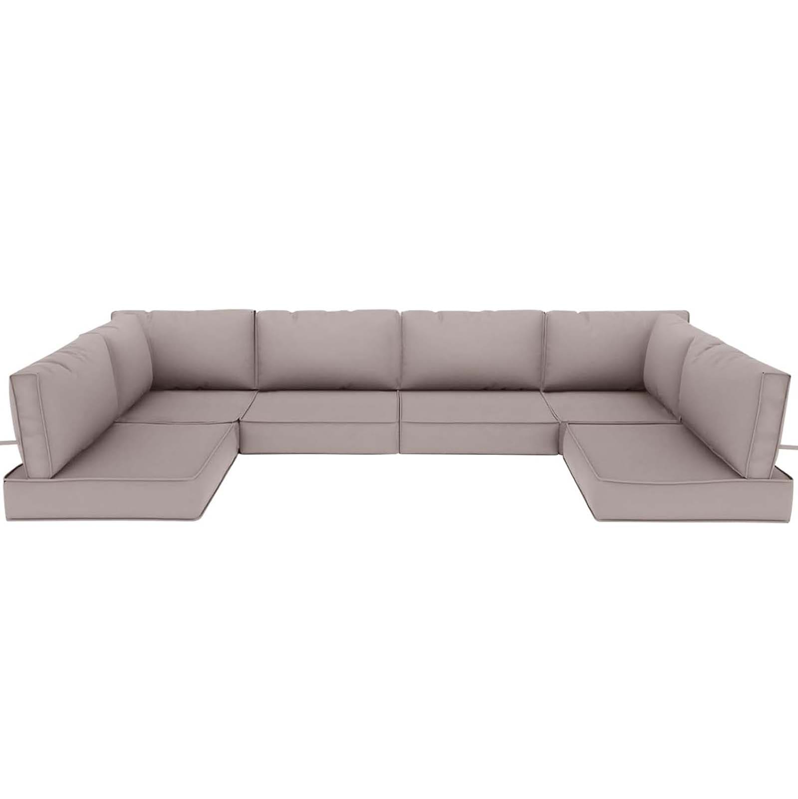 XXLYY 14JIANTAO10 14 Piece Outdoor Sectional Cushions 26.5-in x 26.5-in 14 -Piece Khaki Patio loveseat cushion