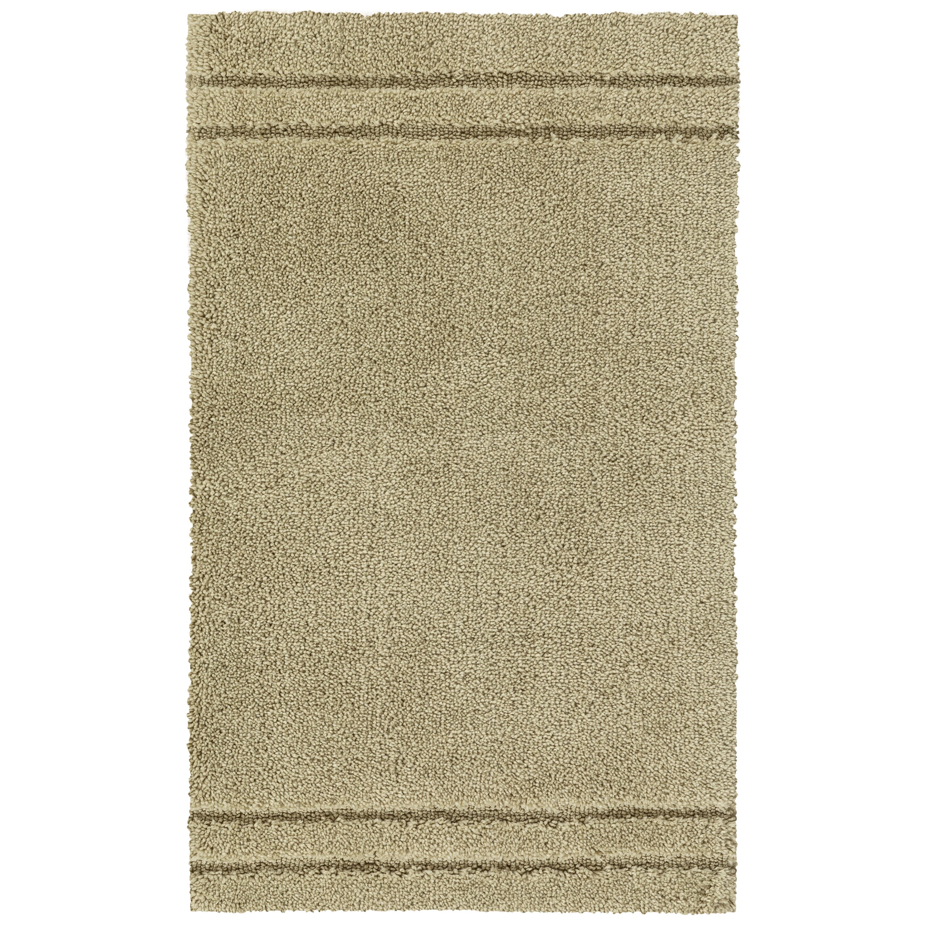 allen + roth 24-in x 60-in Taupe Cotton Bath Mat in the Bathroom