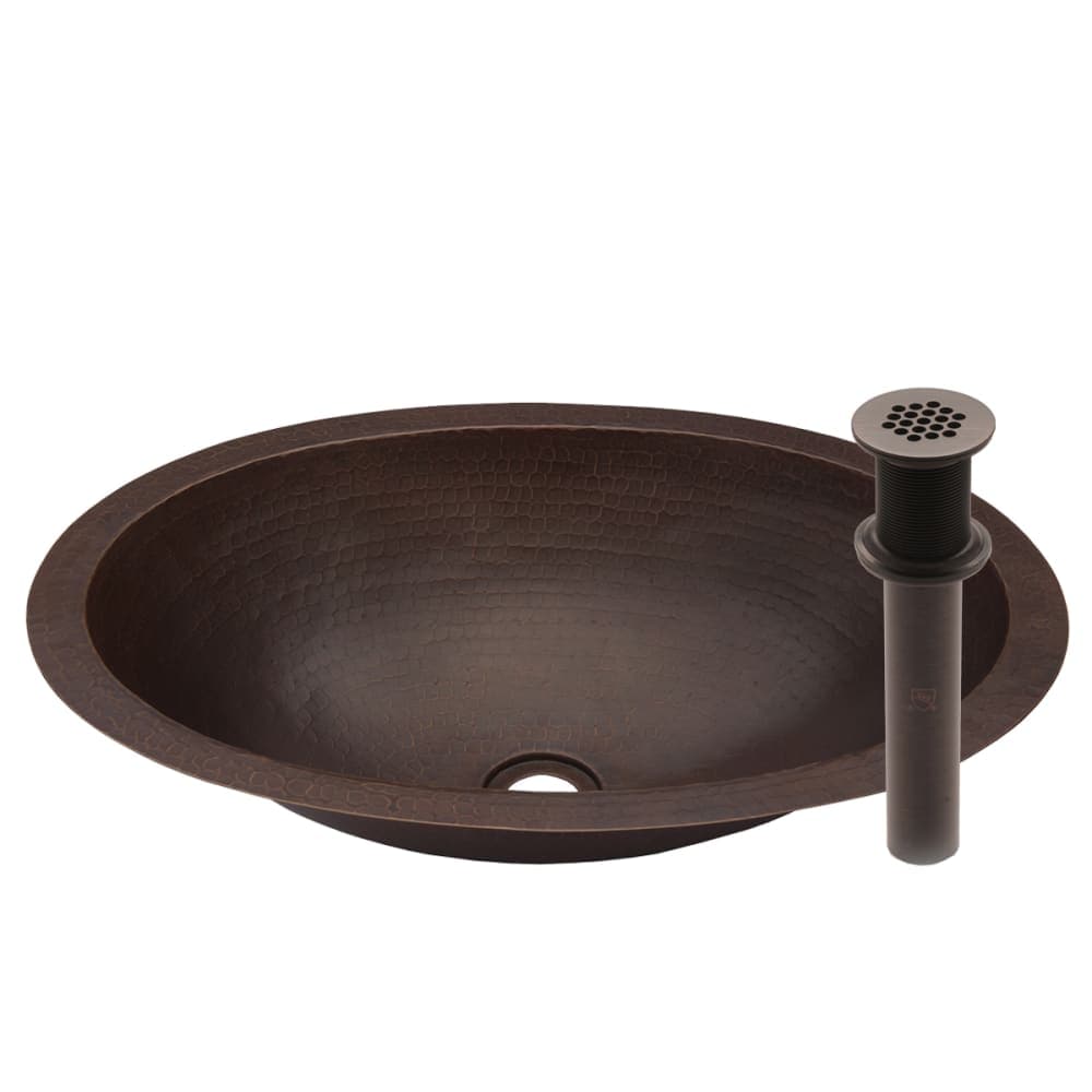 Miseno MNONA400 Oval 11 Inch Copper DropIn or Undermount Bathroom Sink #MNO-NA400