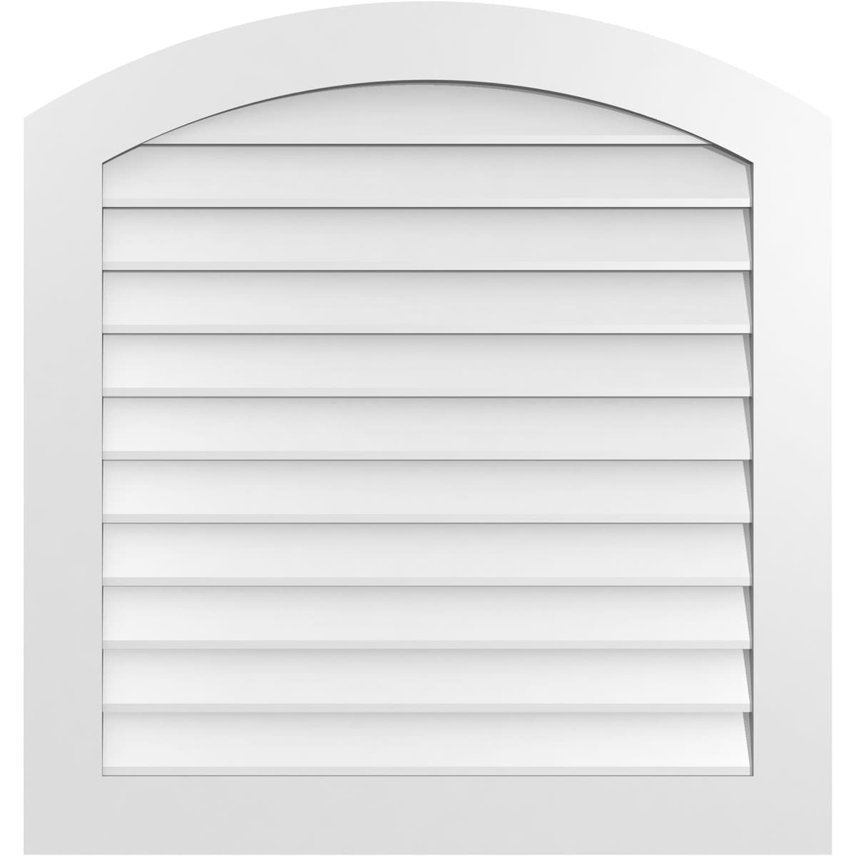 Ekena Millwork GVPAR36X3801SN 36-Inches x 38-Inches Off-white Round top PVC Gable Louver Vent