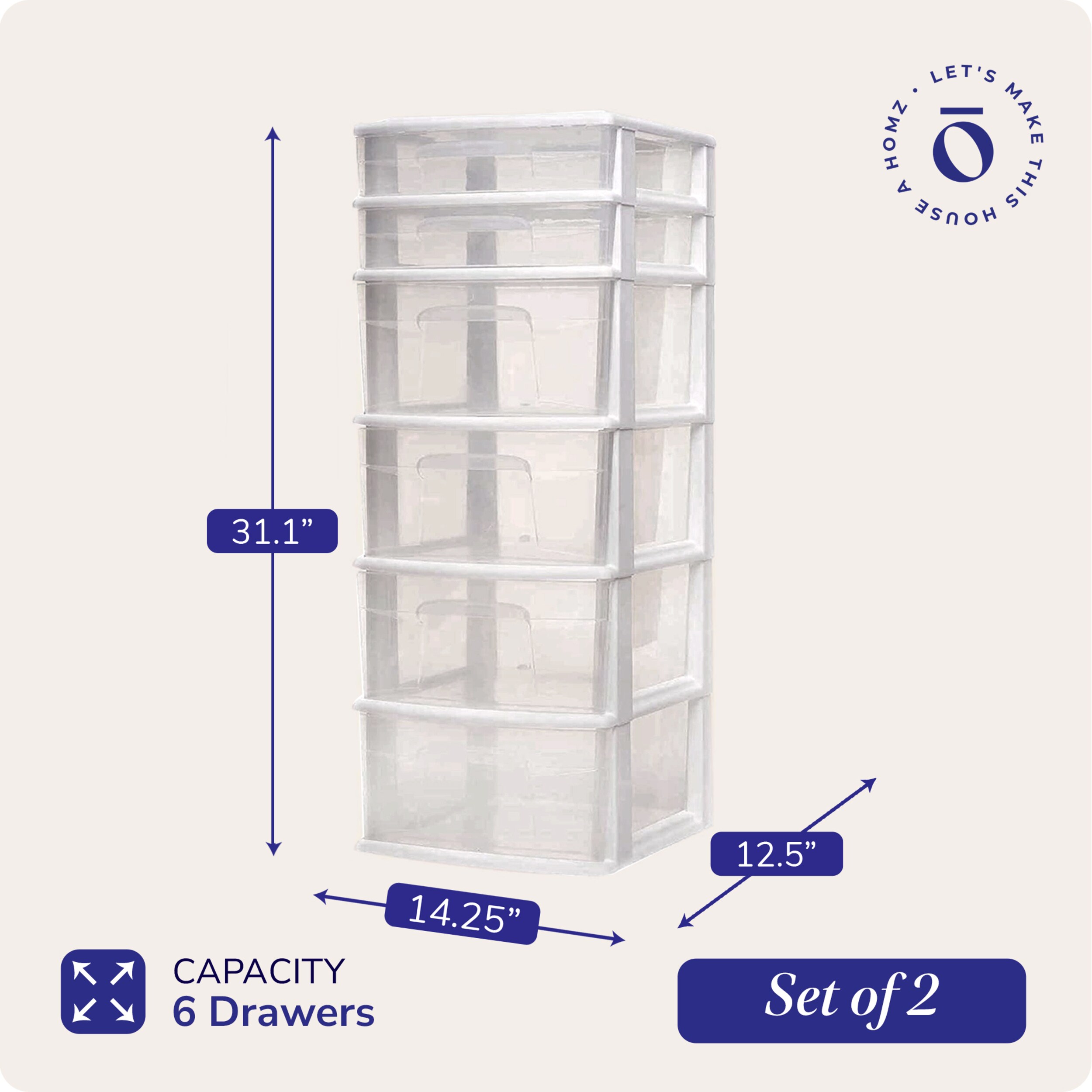 Homz Products 316245 Laminate-Storage-Cubes - View #4
