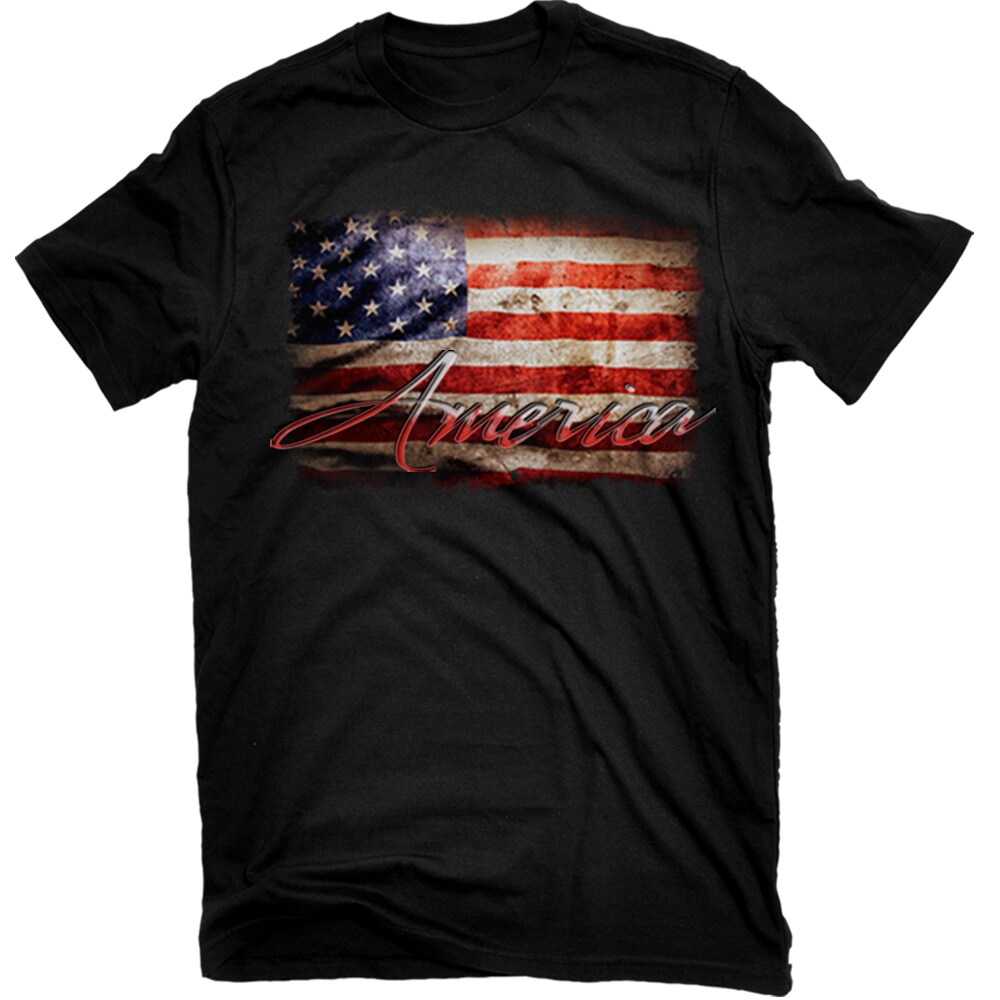  AMP-265 Men's Black Knit Short sleeve Graphic T-shirt ( Medium )