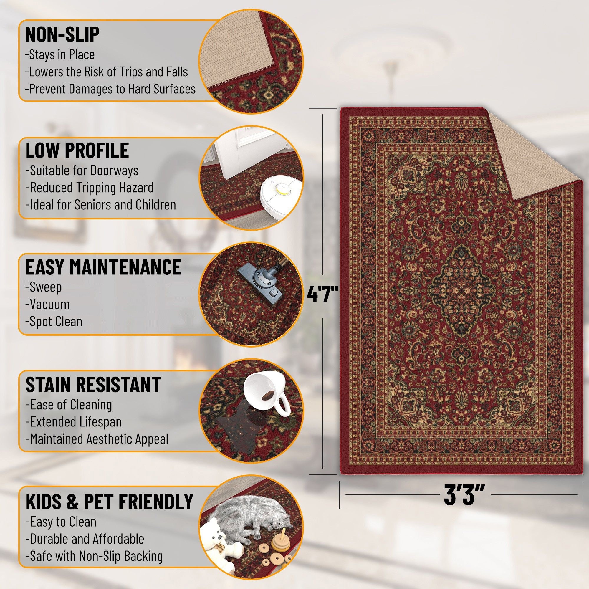 Ottomanson CLS3210-3X5 rugs - View #3