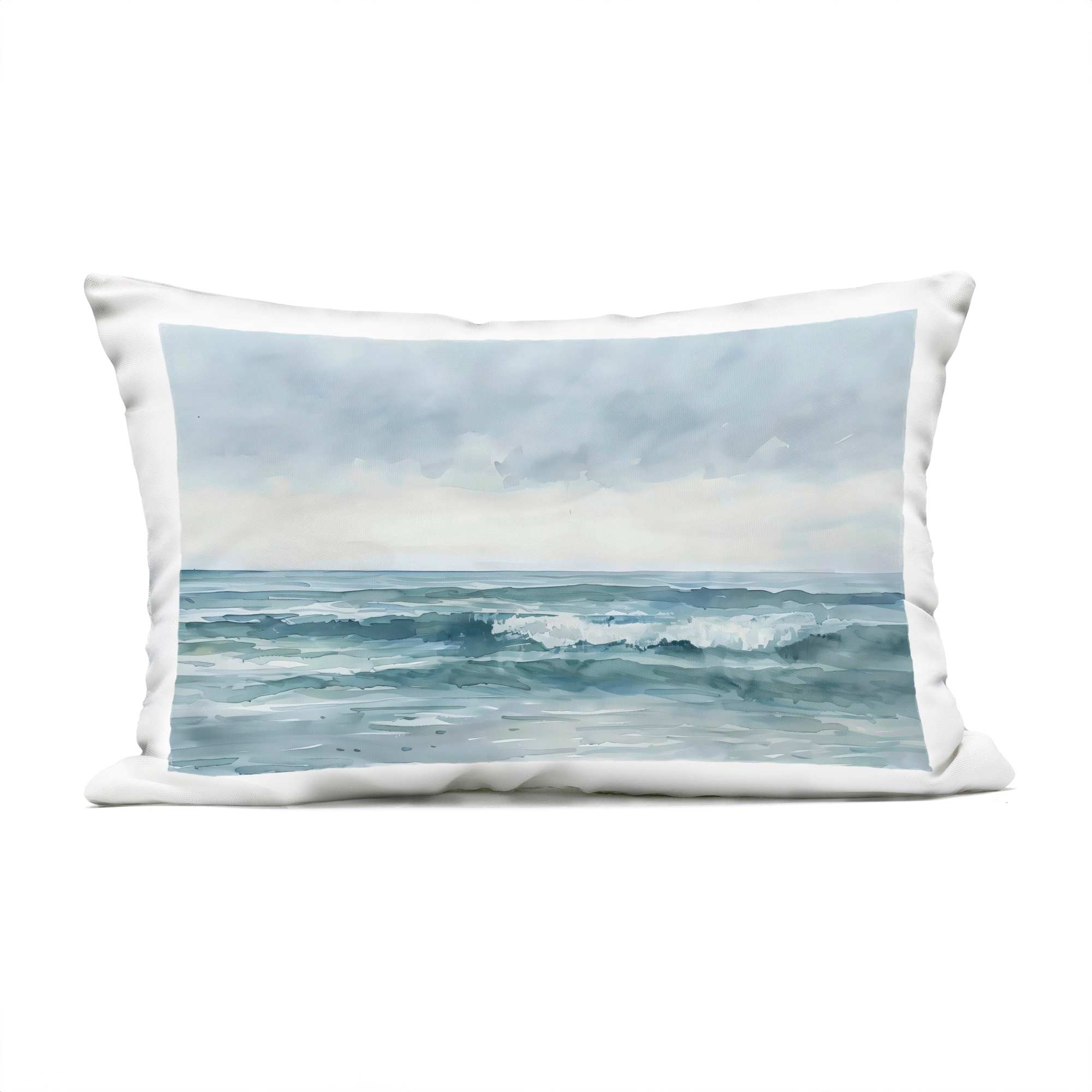 Stupell Industries PLQ-779-ORC-14X20 Dramatic Moody Shore Outdoor Printed Pillow design by LSR Design Studio 14 x 20