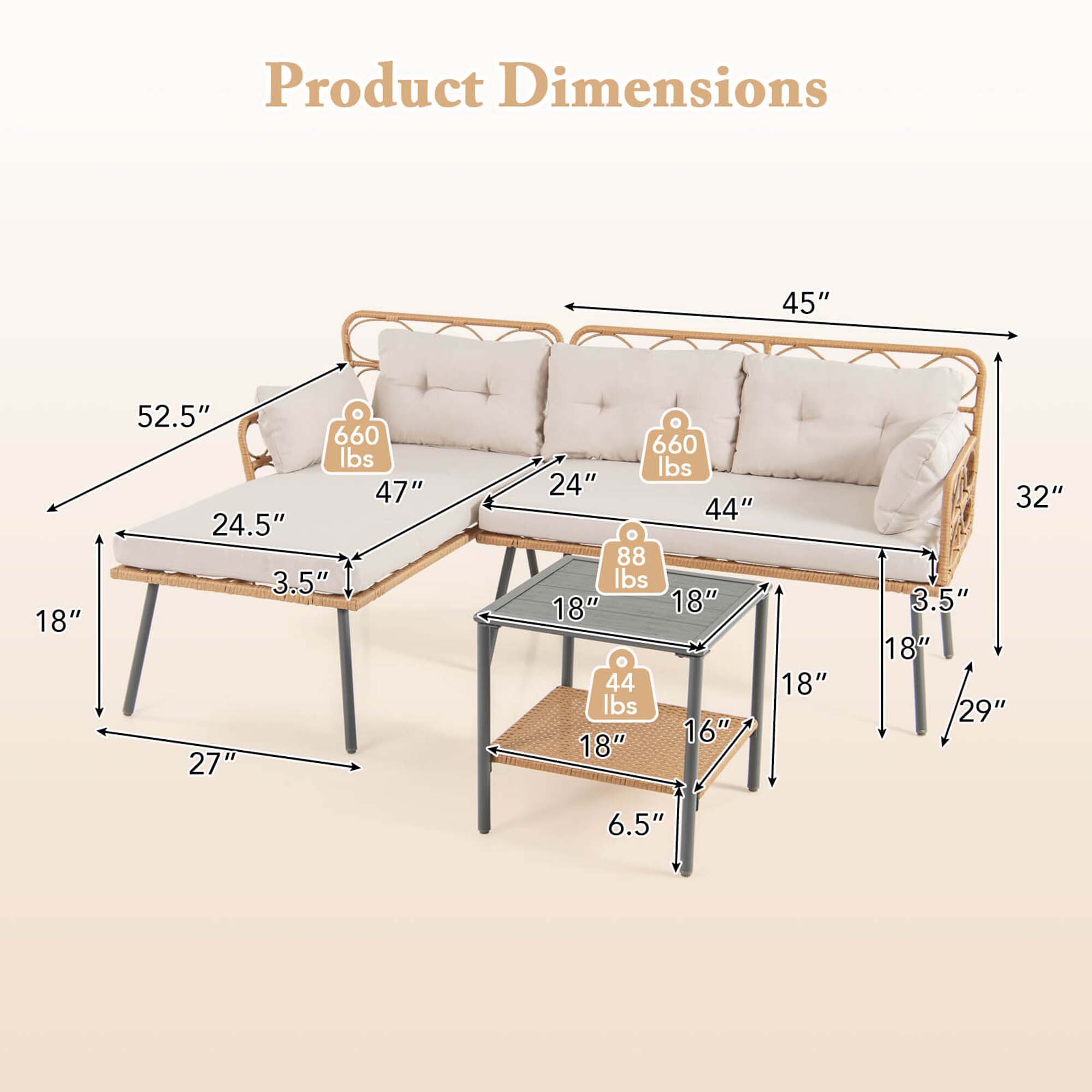 Costway HCST05000 Patio-Conversation-Sets - View #2